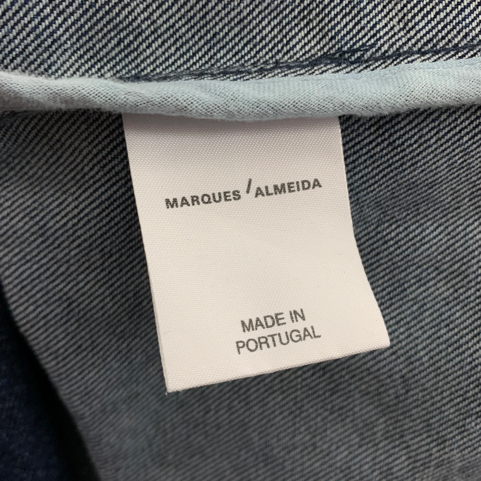 MARQUES ALMEIDA Size M Blue Denim Double Breasted Coat - Image 5