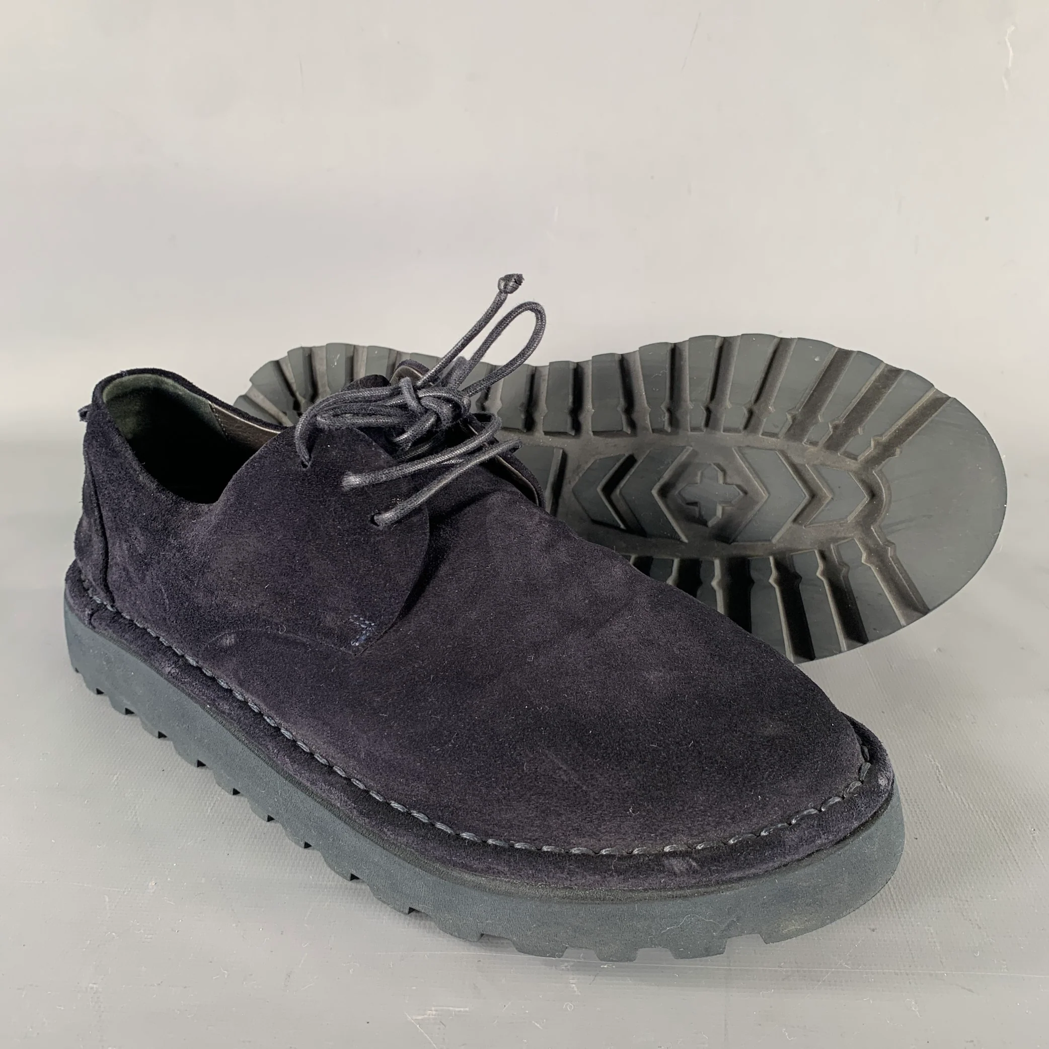 MARSELL Size 9 Navy Suede Lace Up Shoes - Image 6