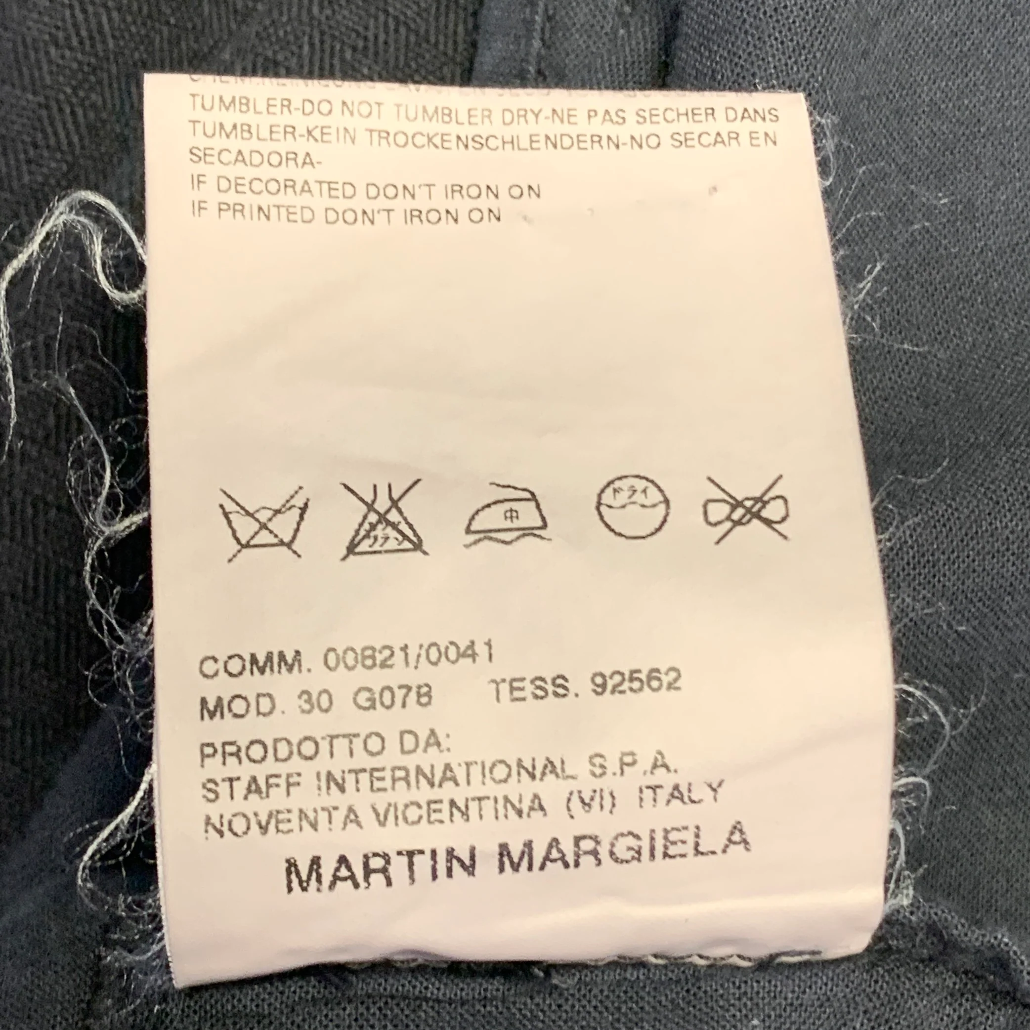 MARTIN MARGIELA Size 44 Navy Checkered Cotton Notch Lapel Suit - Image 14