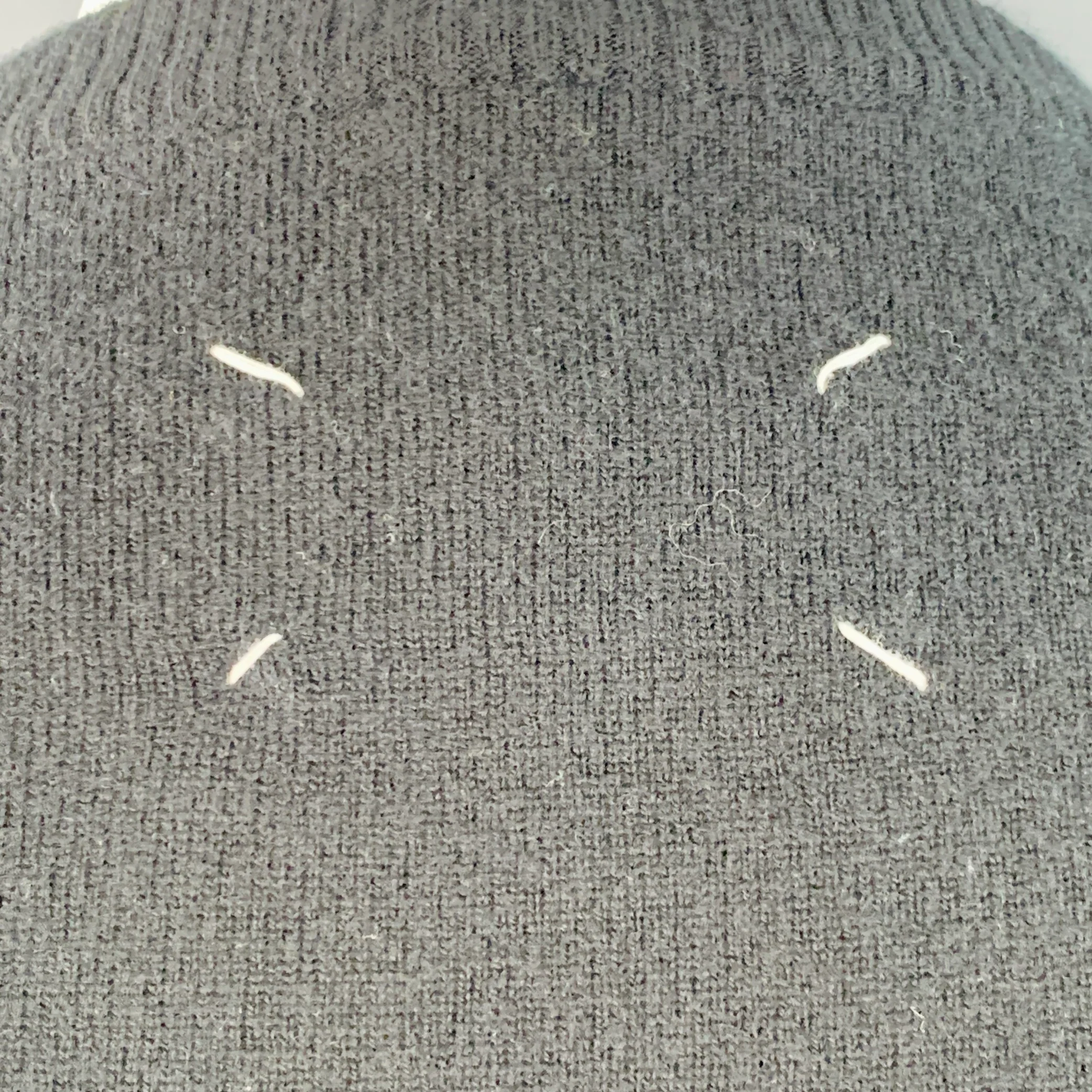 MARTIN MARGIELA Size M Black Grey Wool Suede Elbow Patches Sweater - Image 4