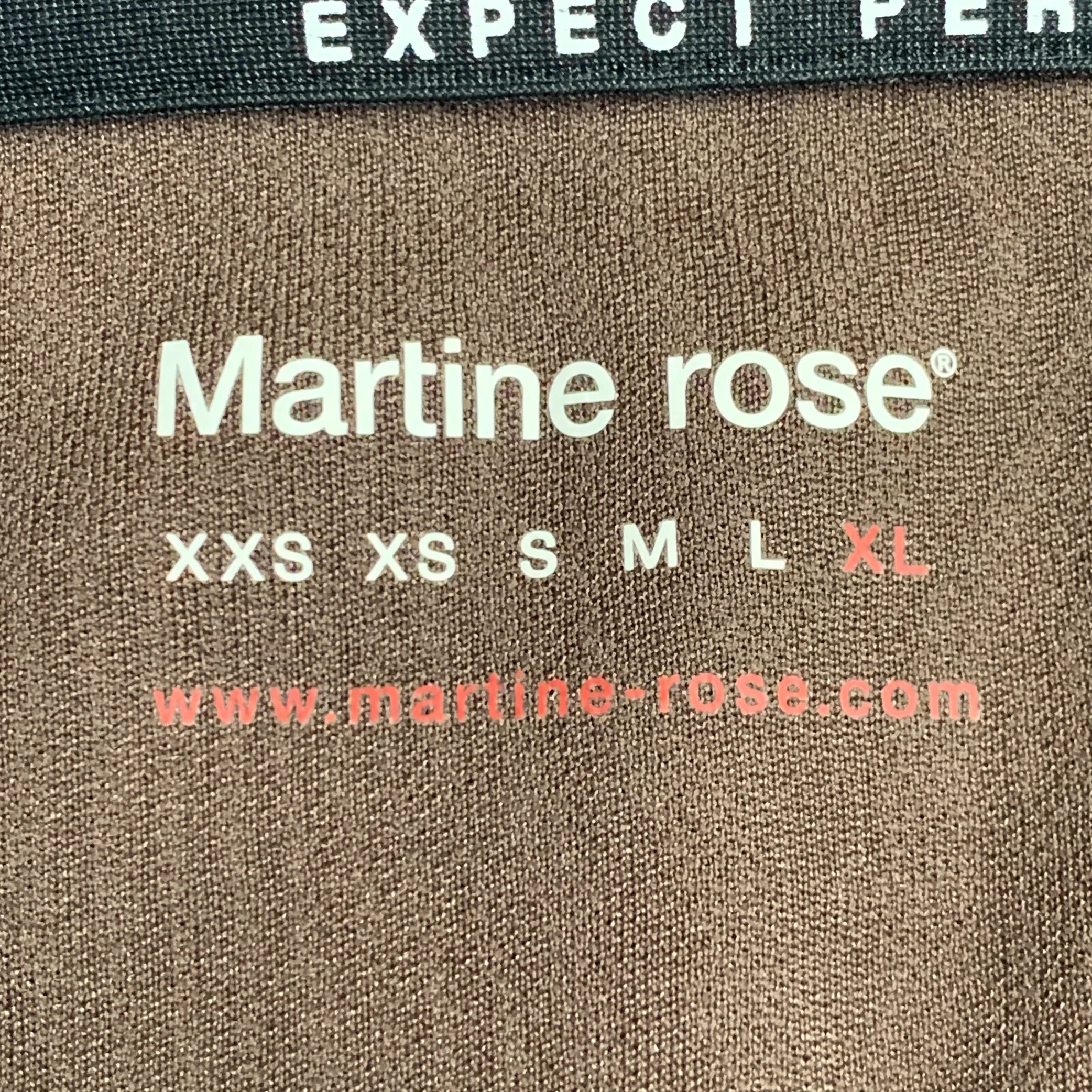 MARTINE ROSE Size XL Brown Multi Color Print Polyester Jersey Polo - Image 10
