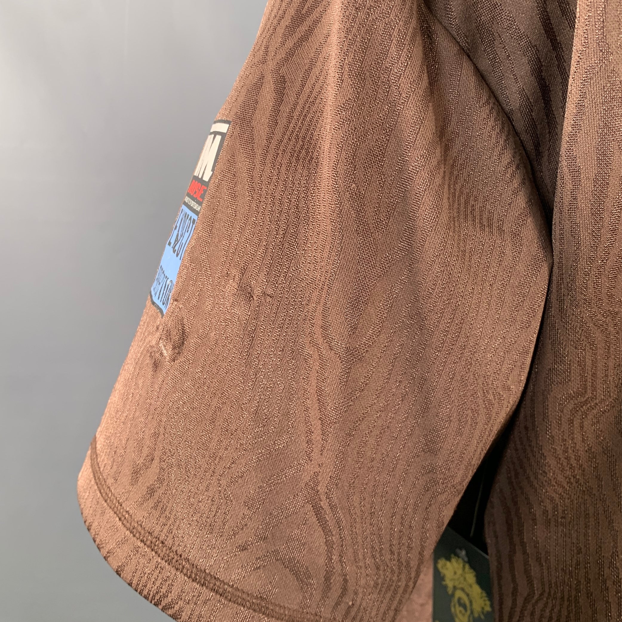 MARTINE ROSE Size XL Brown Multi Color Print Polyester Jersey Polo - Image 7
