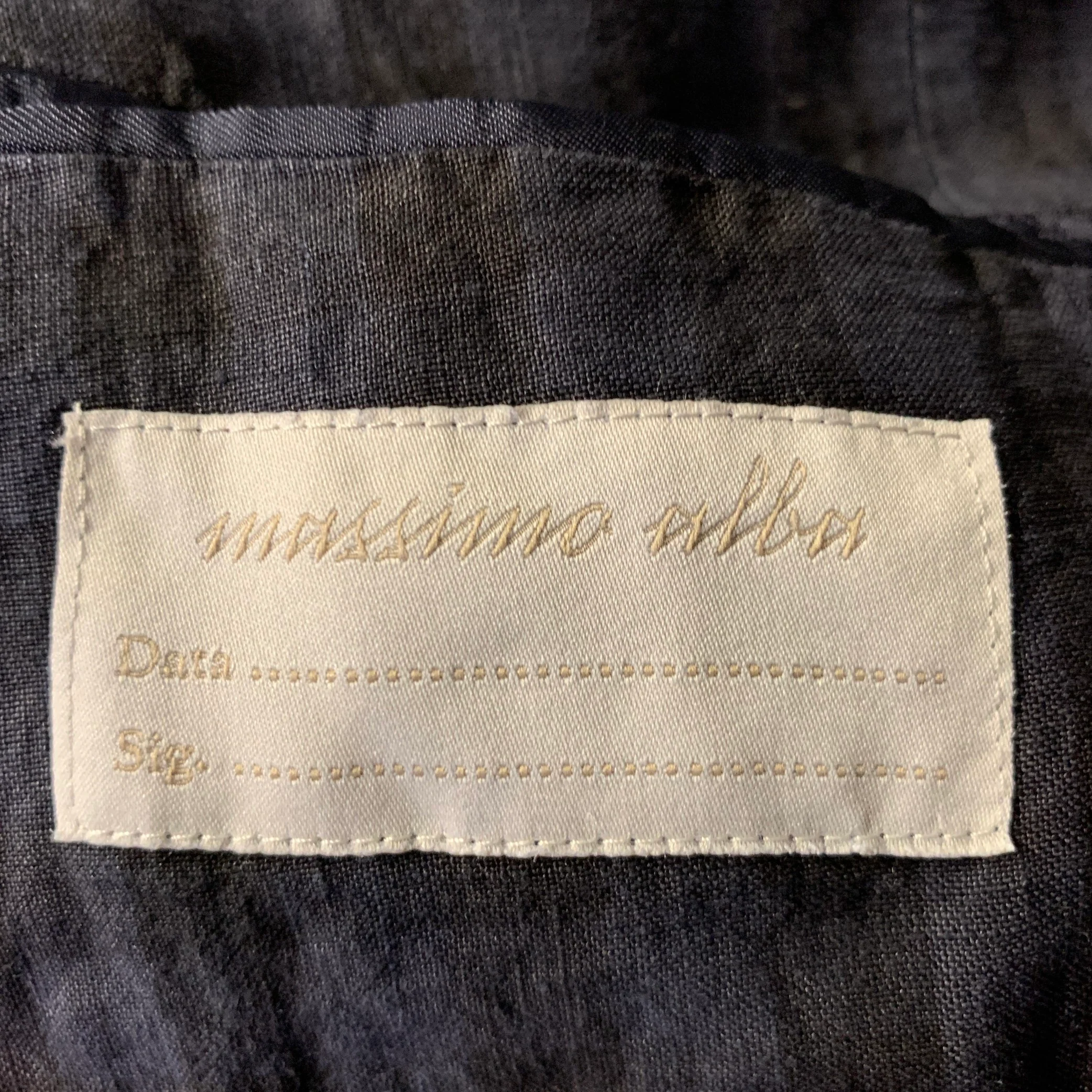 MASSIMO ALBA Chest Size 42 Navy Black Checkered Linen Notch Lapel Sport Coat - Image 6
