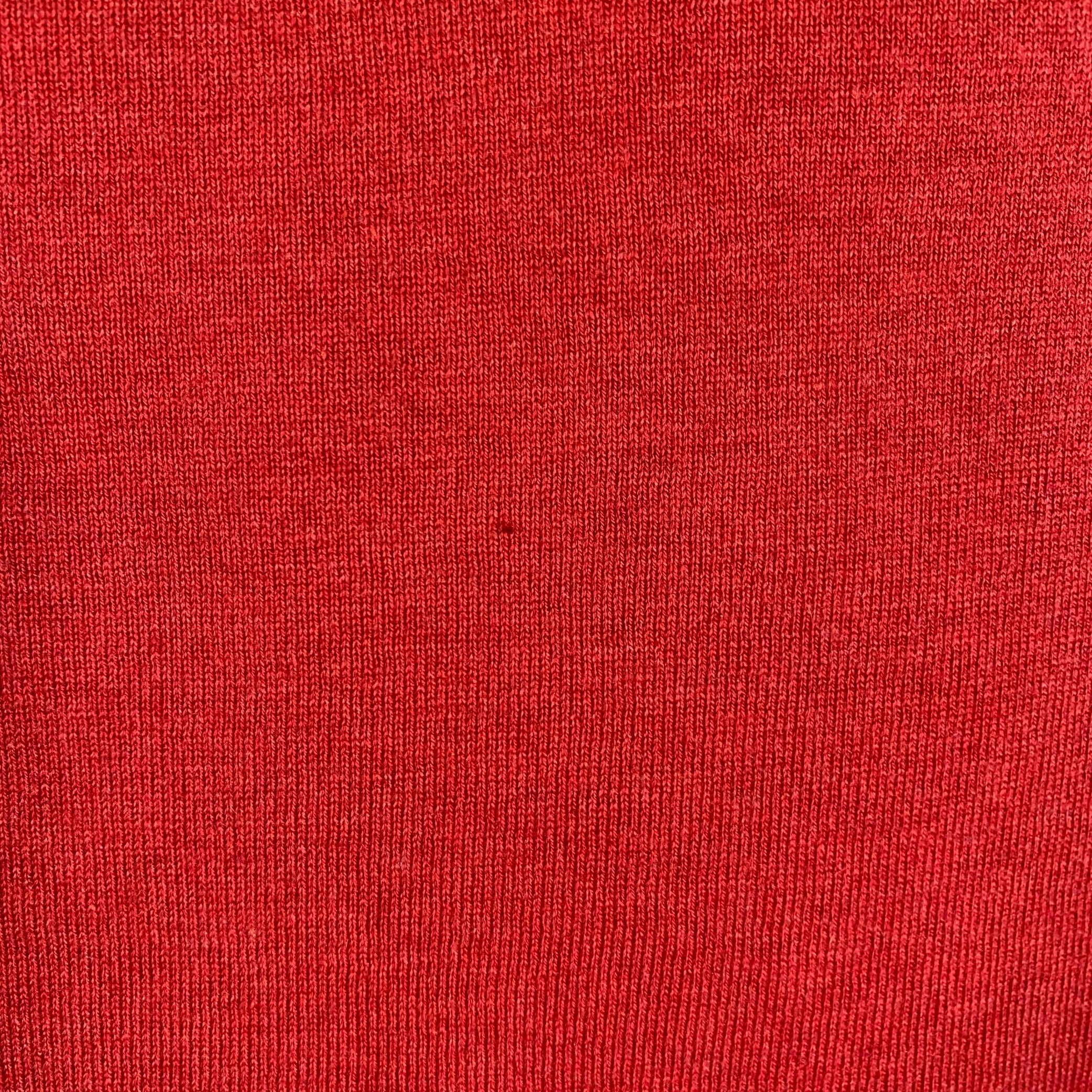 MASSIMO DUTTI Size L Red Cotton Silk Cashmere V-Neck Pullover - Image 7