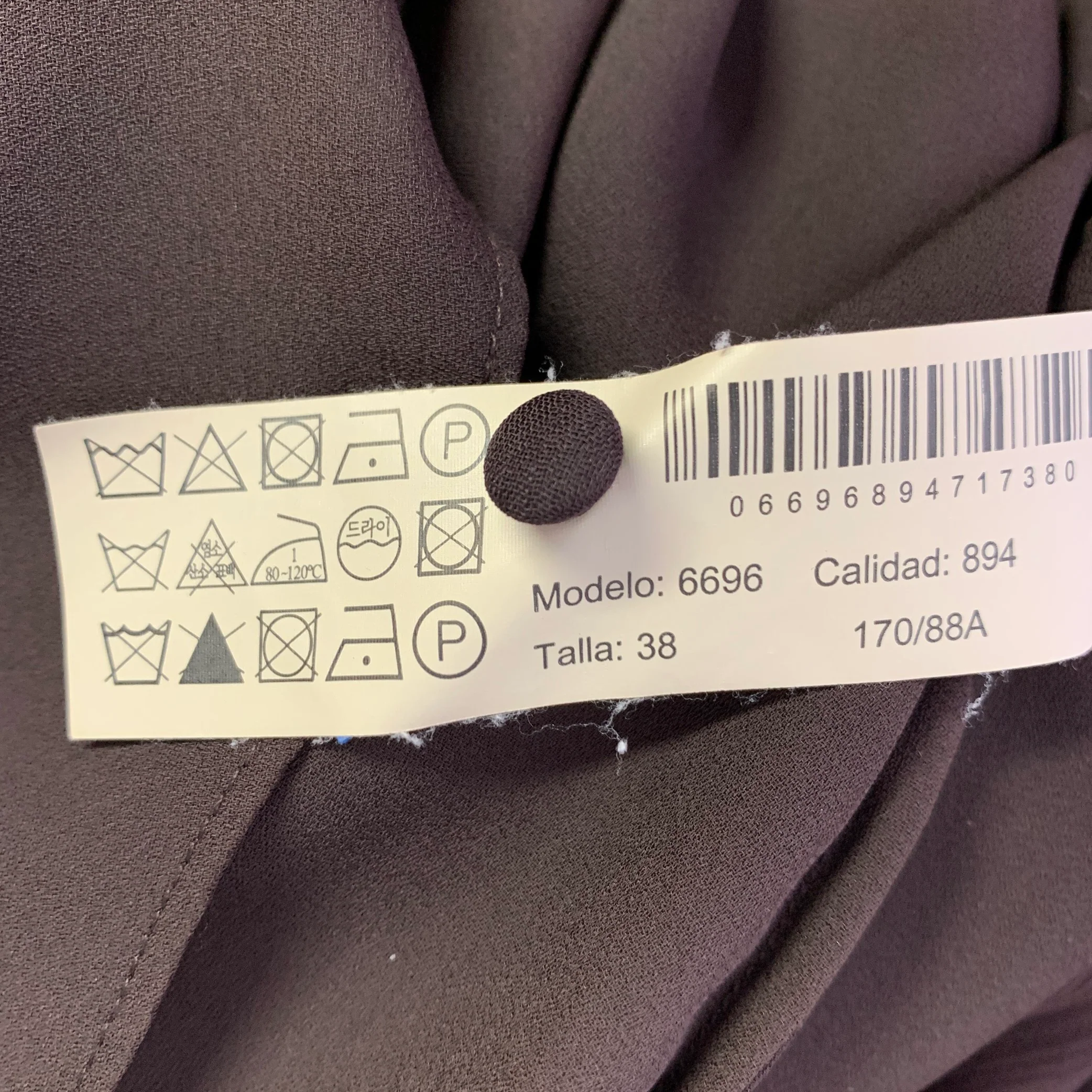 MASSIMO DUTTI Size S Brown Viscose See Through Long Sleeve Dress - Image 8