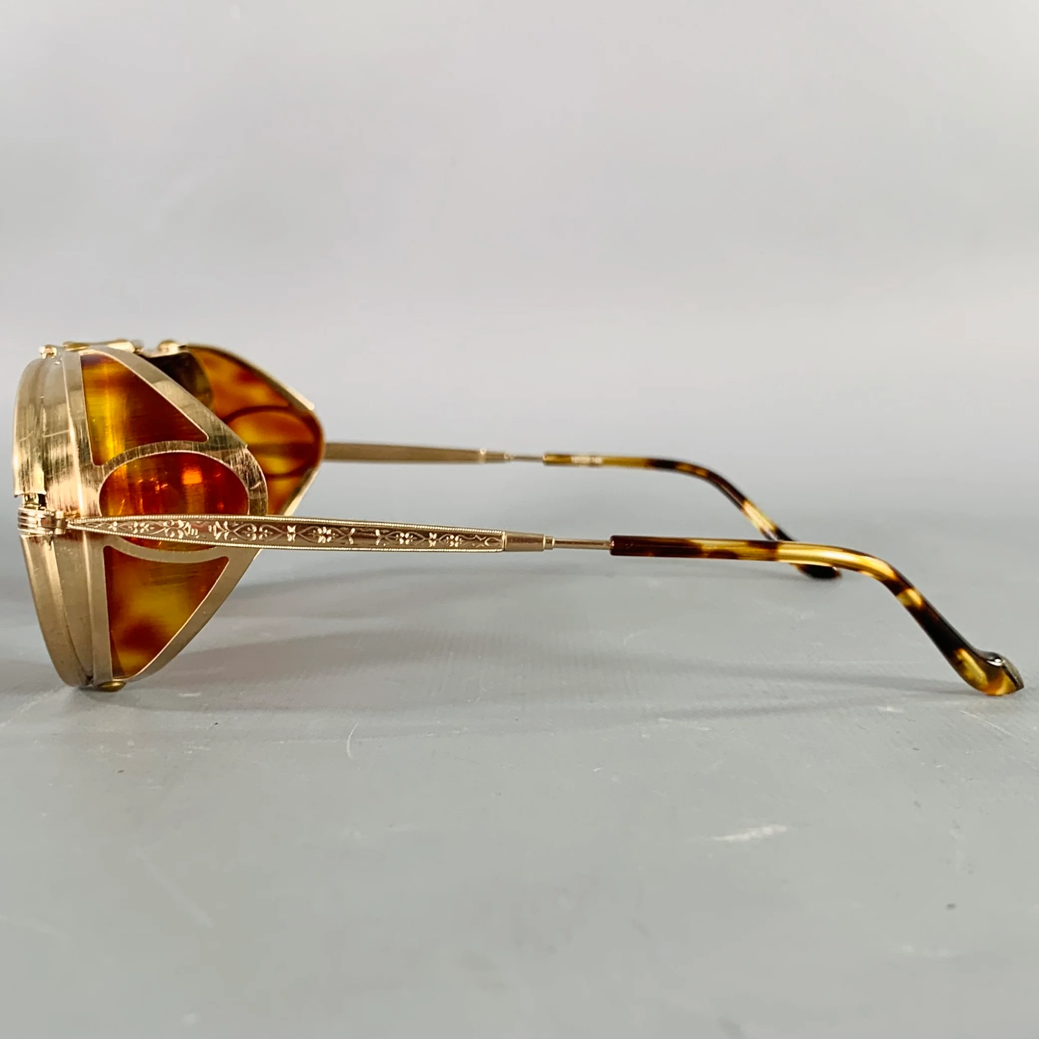 MATSUDA 2809H-V2 Terminator II Gold Orange Titanium Limited Edition Sunglasses - Image 5