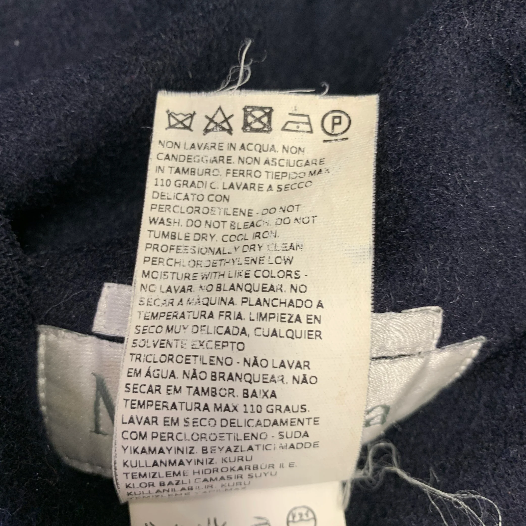 MAX MARA Size 2 Navy Grey Wool Angora Reversible Coat - Image 6