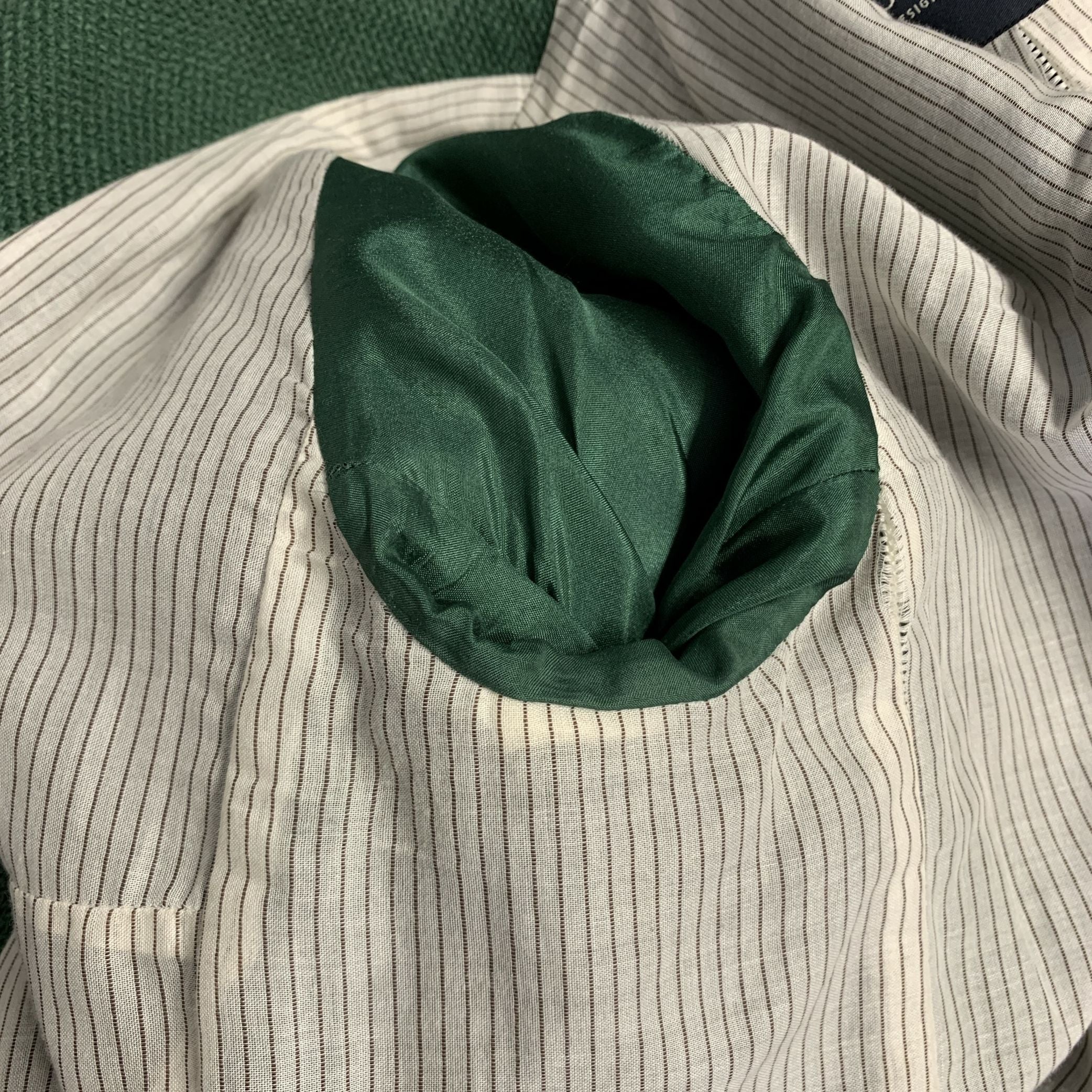 MAX MARA Size 4 Green Cotton Blend Woven Snaps Jacket - Image 6