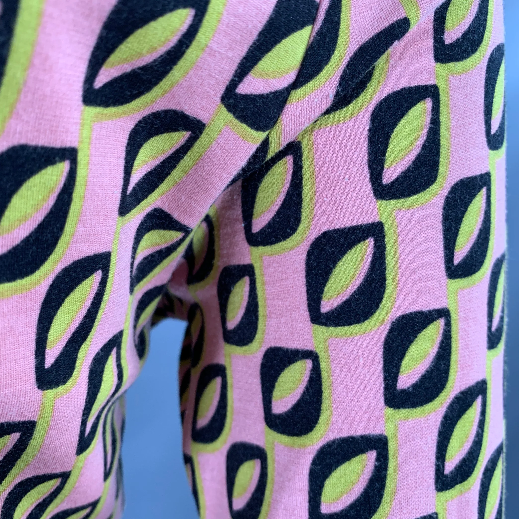 MAX MARA Size XL Pink Black Yellow Viscose Blend Abstract Wrap Dress - Image 5