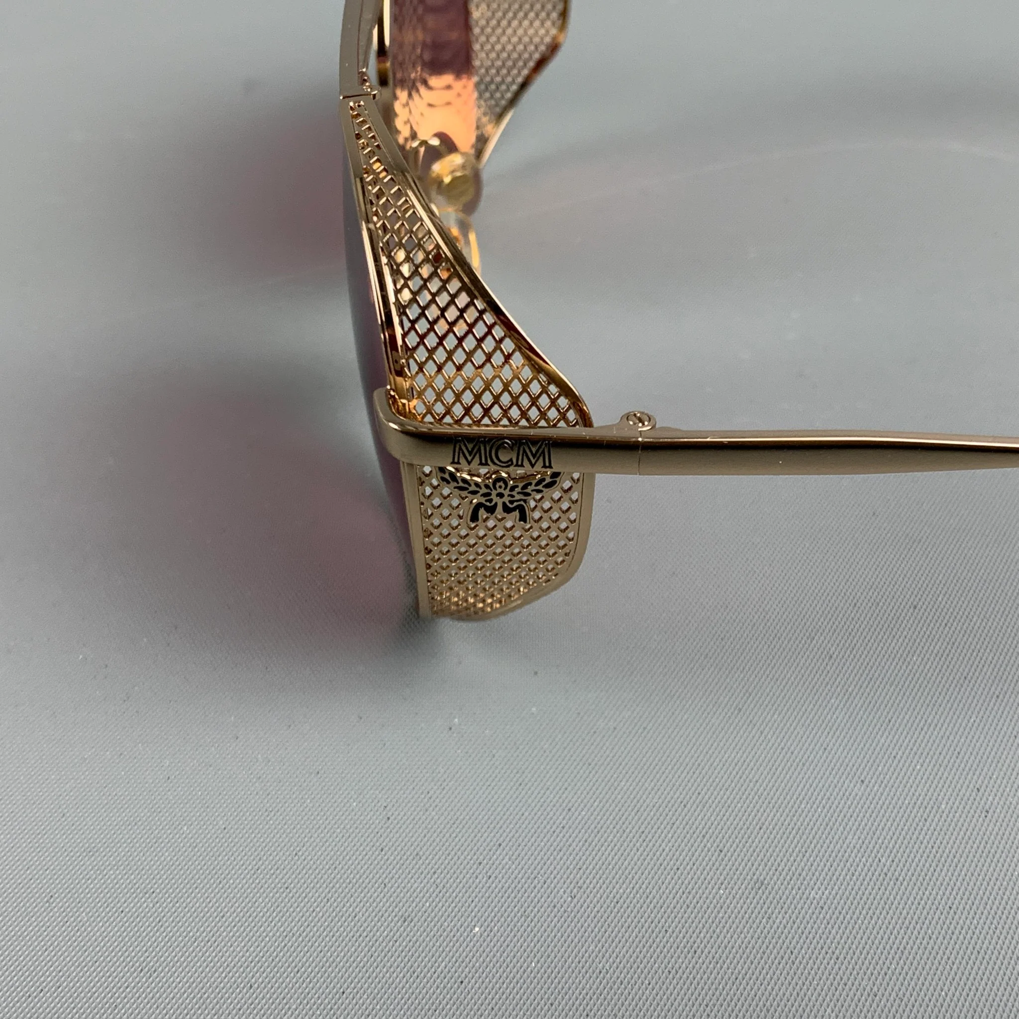 MCM Gold Pink Metal Sunglasses - Image 7