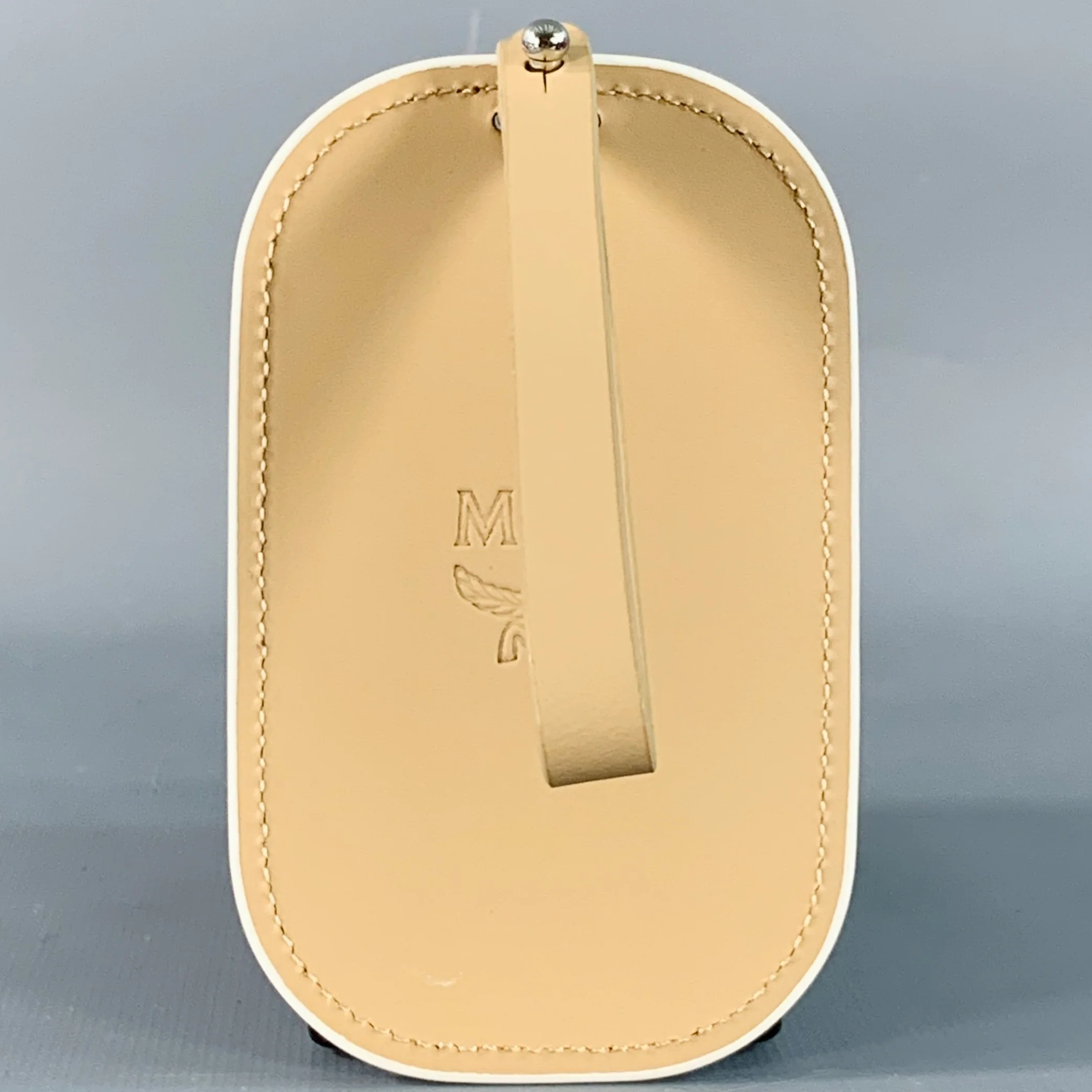 MCM White Rainbow Leather Pineapple Luggage Tag - Image 2