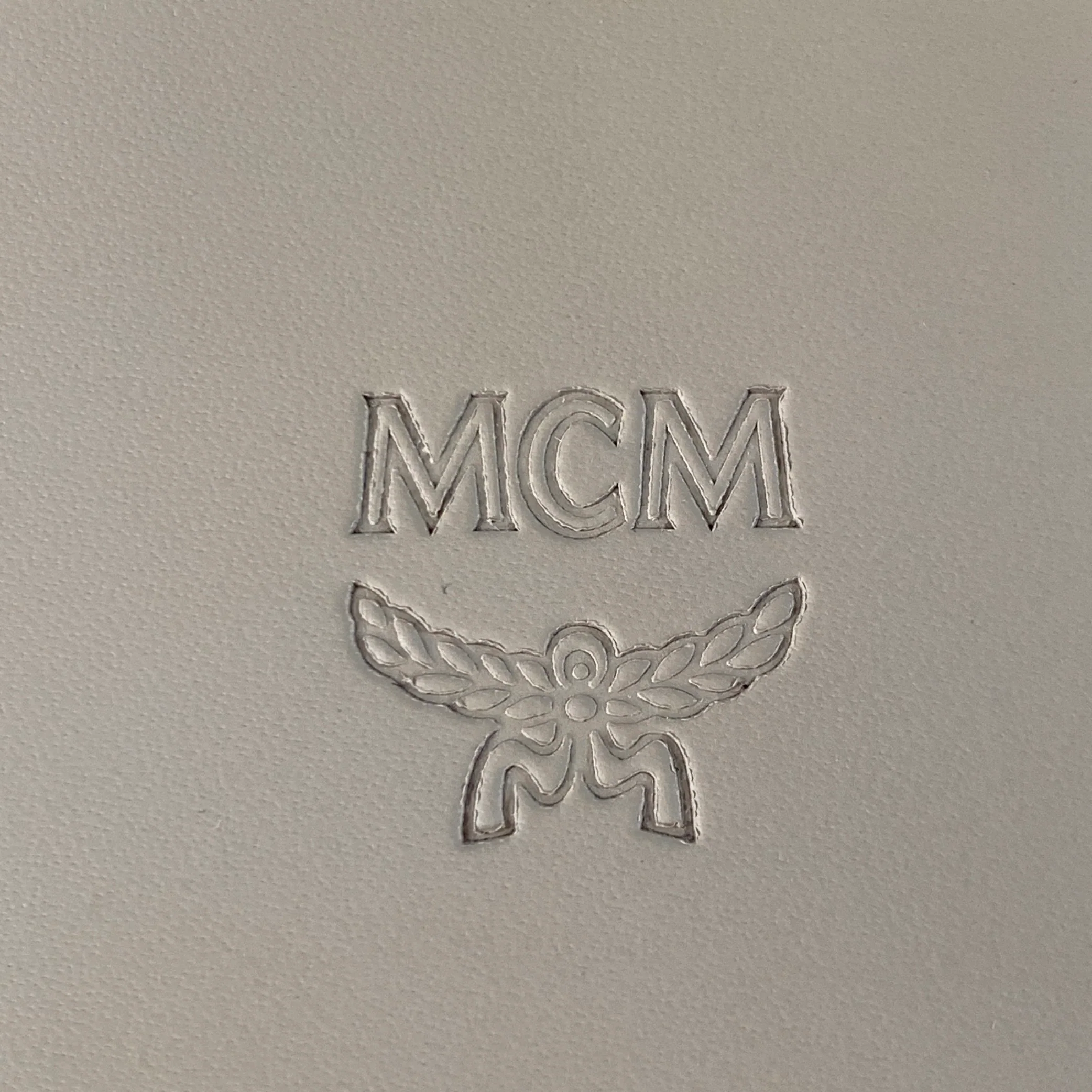 MCM White Rainbow Leather Pineapple Luggage Tag - Image 3