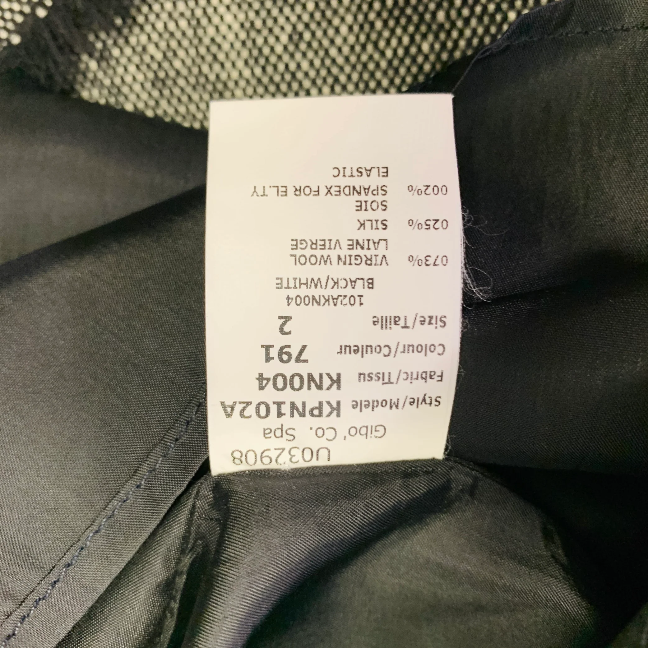 MICHAEL KORS COLLECTION Size 2 Black White Wool Silk Tweed A-Line Skirt - Image 5