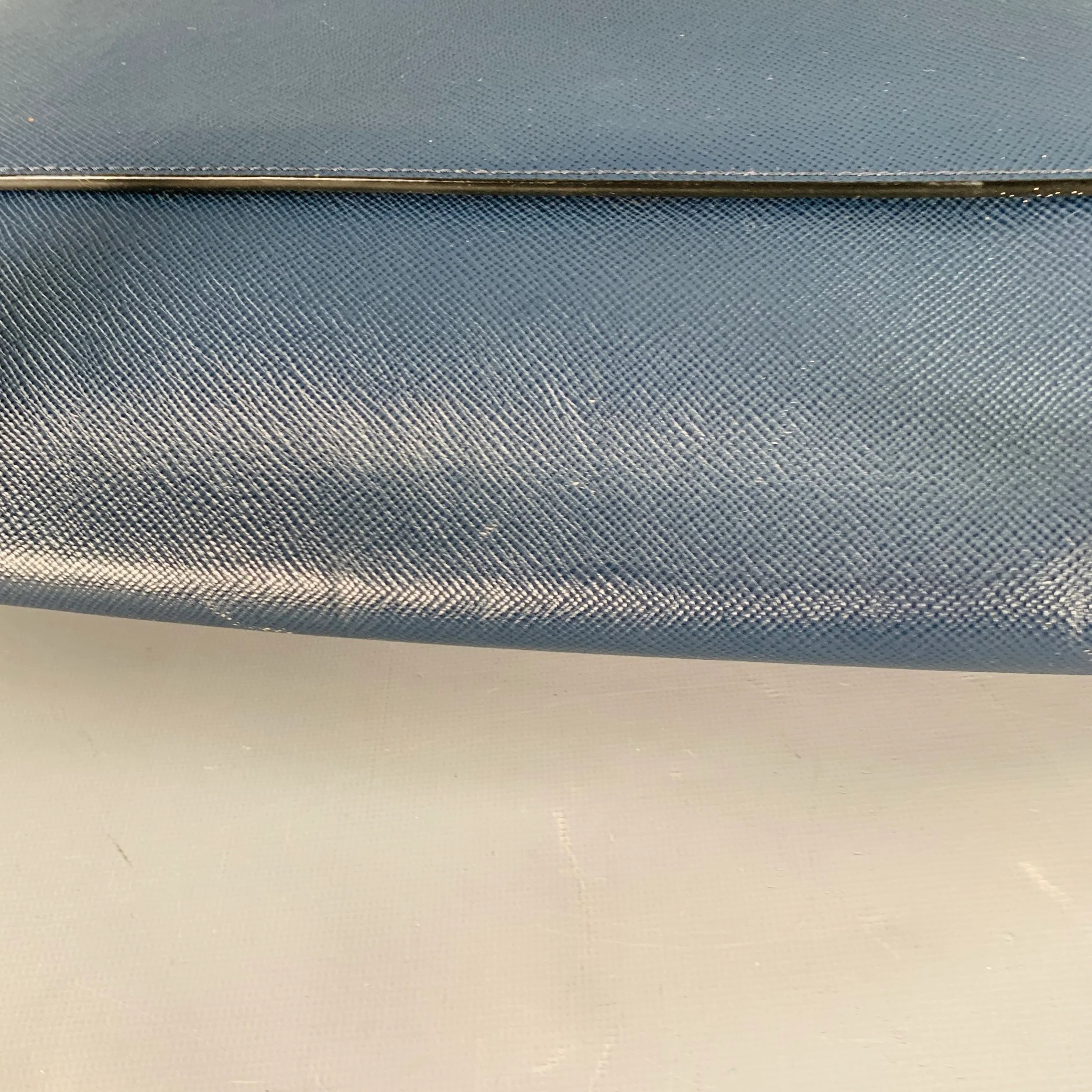 MICHAEL KORS Navy Saffiano Leather Messenger Bag - Image 8