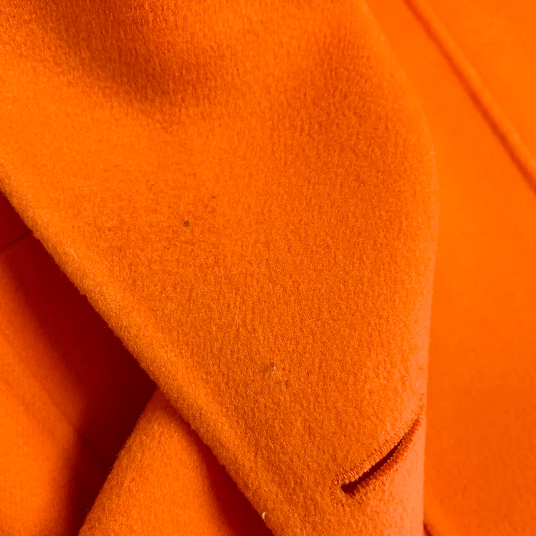 MICHAEL KORS Size 12 Orange Wool Cashmere Peak Lapel Coat - Image 4