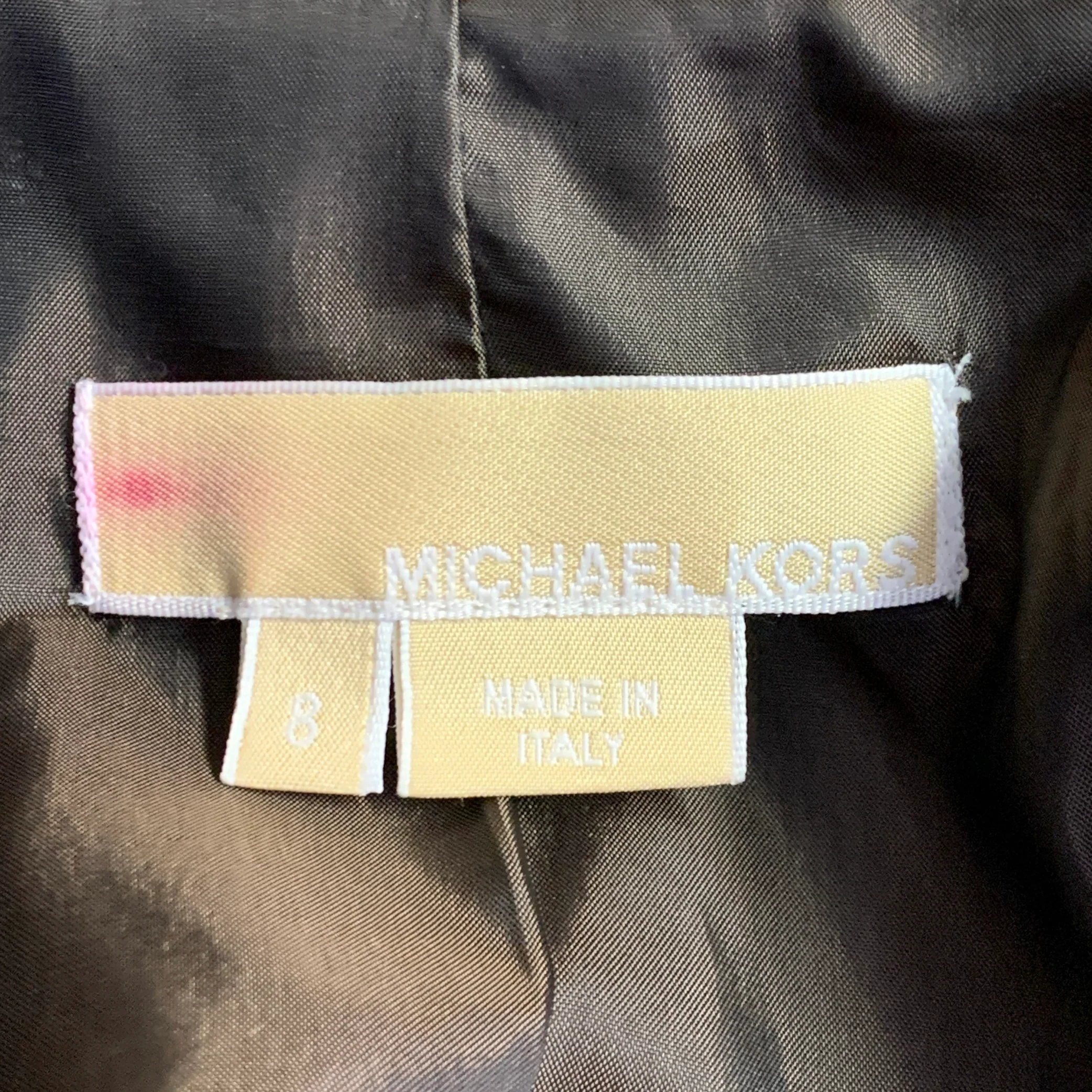 MICHAEL KORS Size 8 Grey Velvet Notch Lapel Jacket Blazer - Image 5