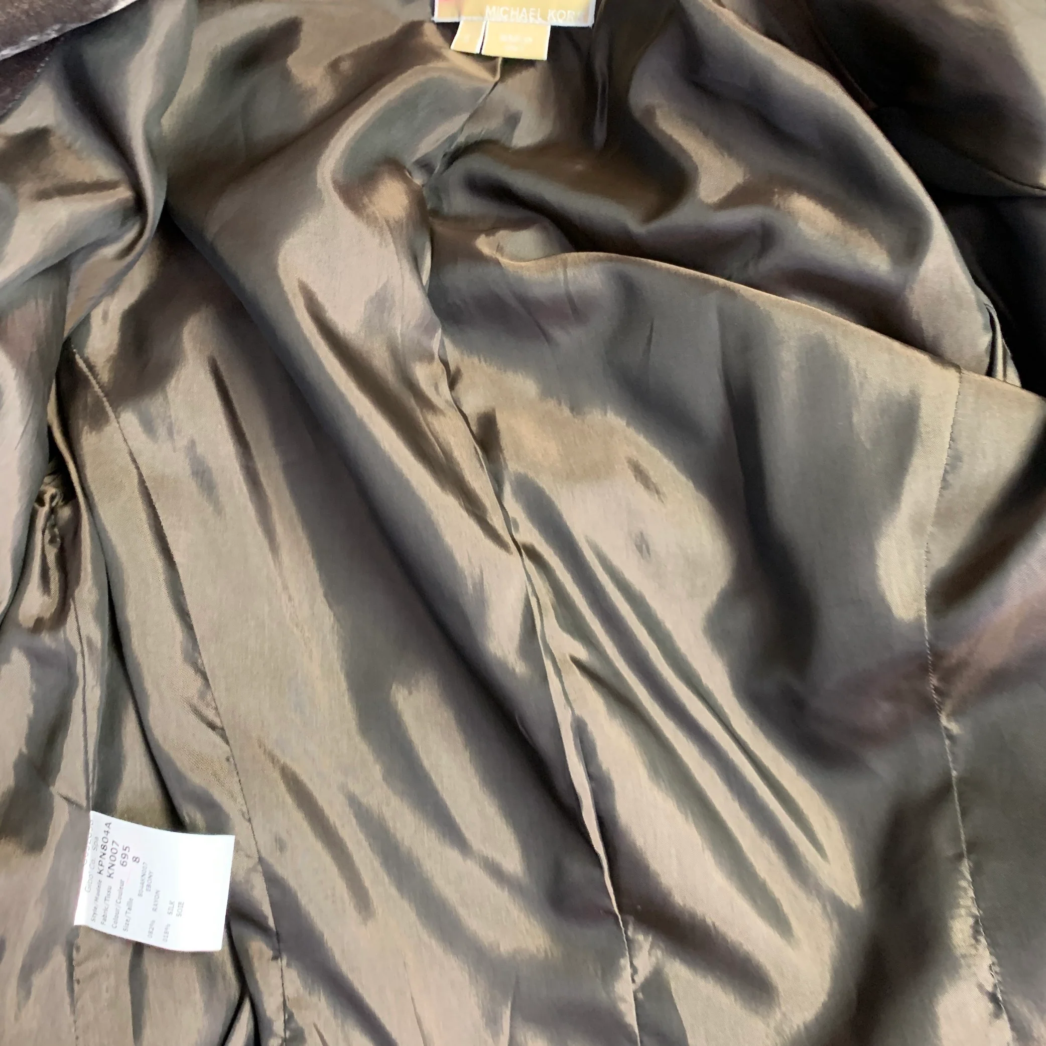 MICHAEL KORS Size 8 Grey Velvet Notch Lapel Jacket Blazer - Image 6