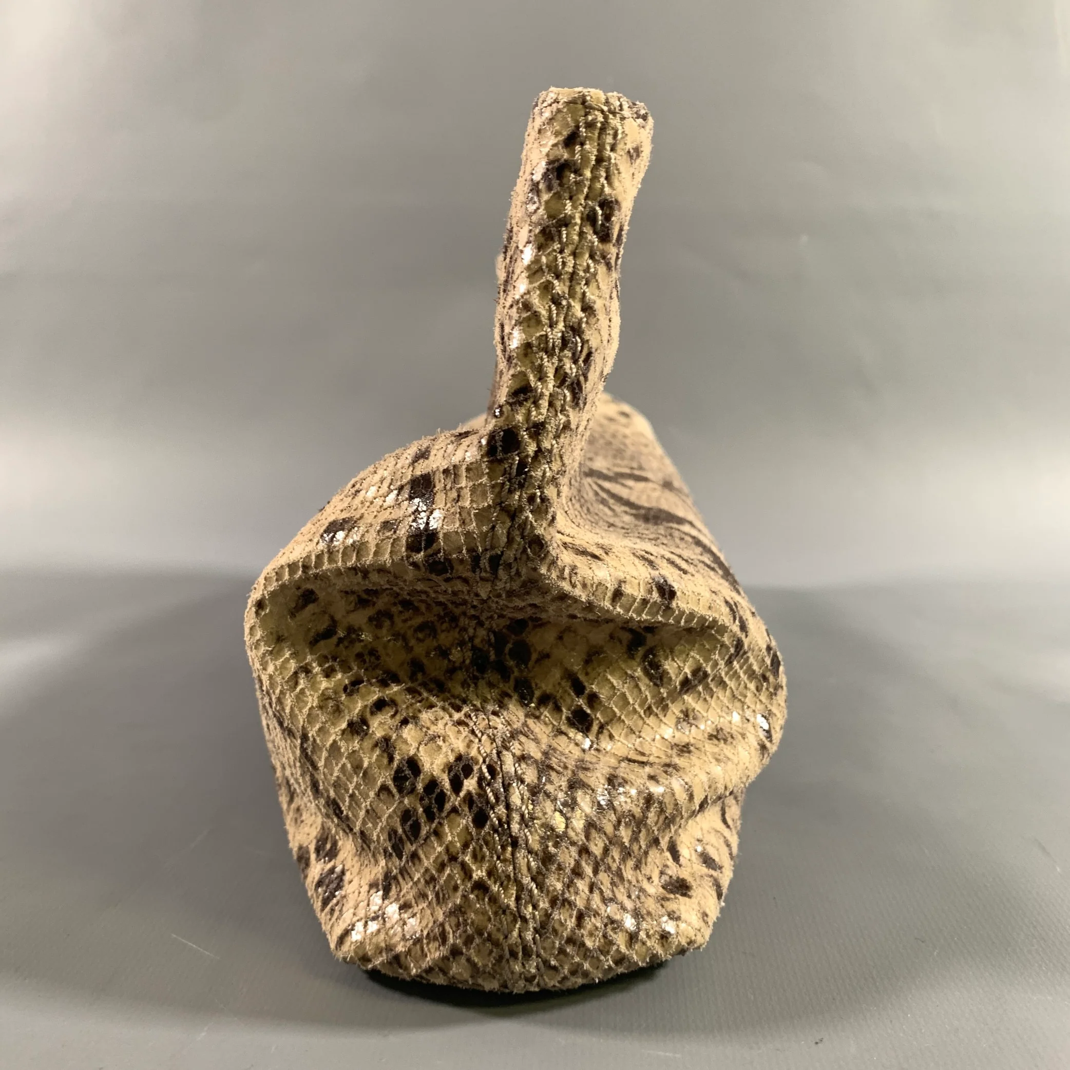MICHAEL KORS Tan Brown Snakeskin Clutch Bags - Image 3