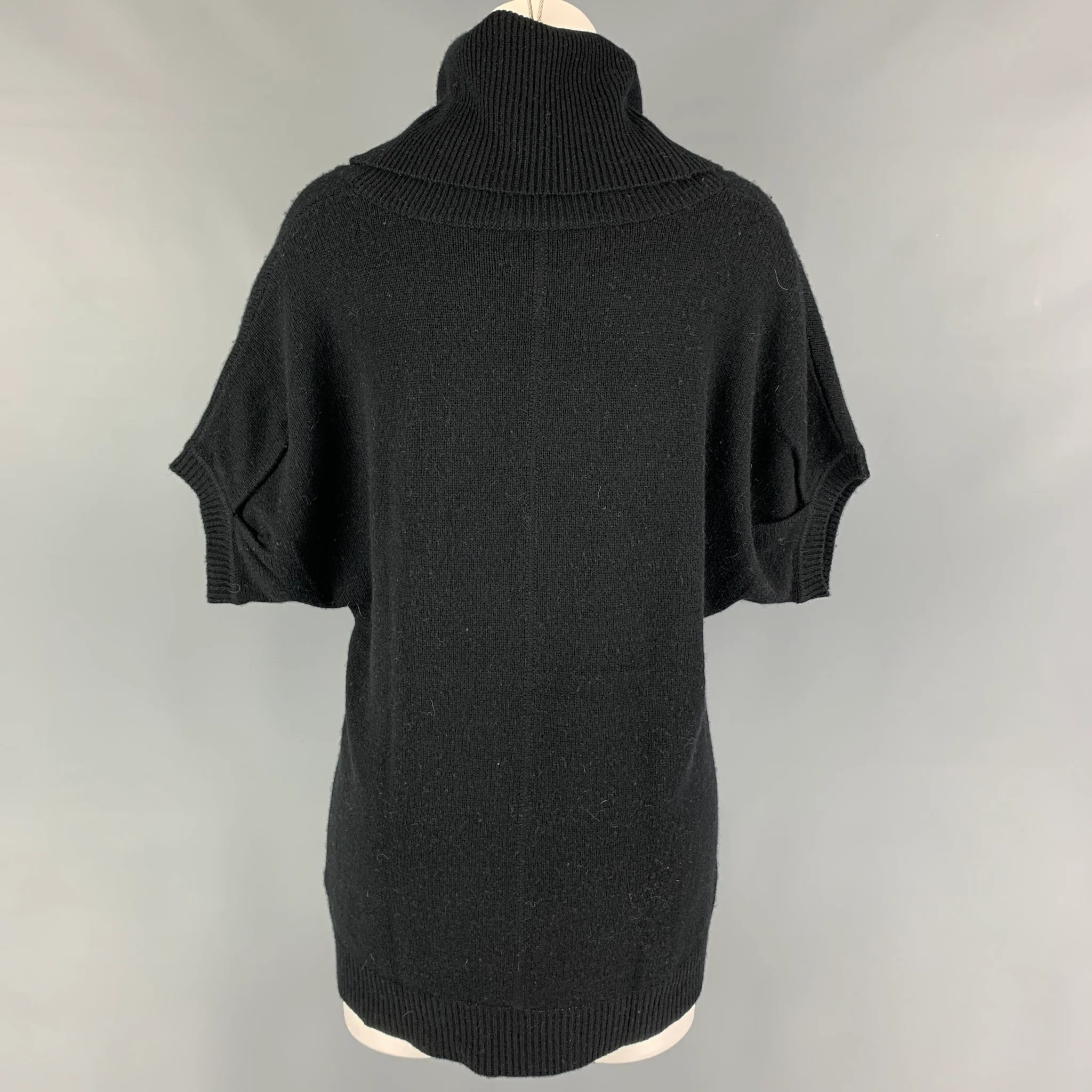 MICHAEL STARS Size S Black Cashmere Blend Short Sleeve Casual Top - Image 3