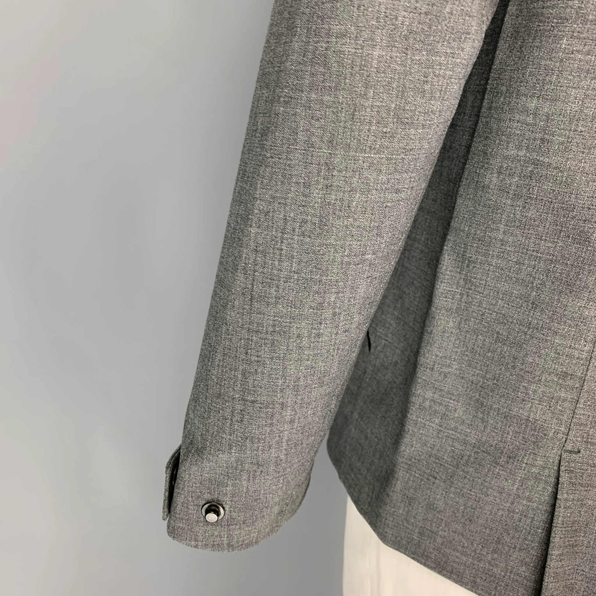 MISSION WORKSHOP Size L Gray Wool Blend Hooded Jacket - Image 4