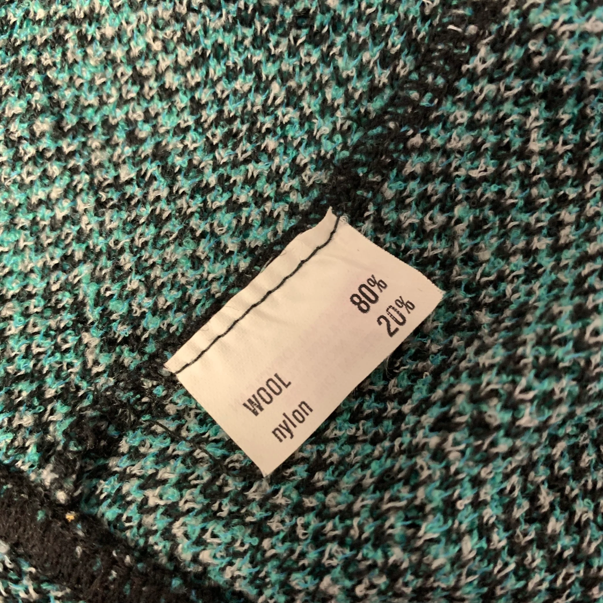 MISSONI Size S Grey Teal Wool Blend Floral Mid Calf Set - Image 6