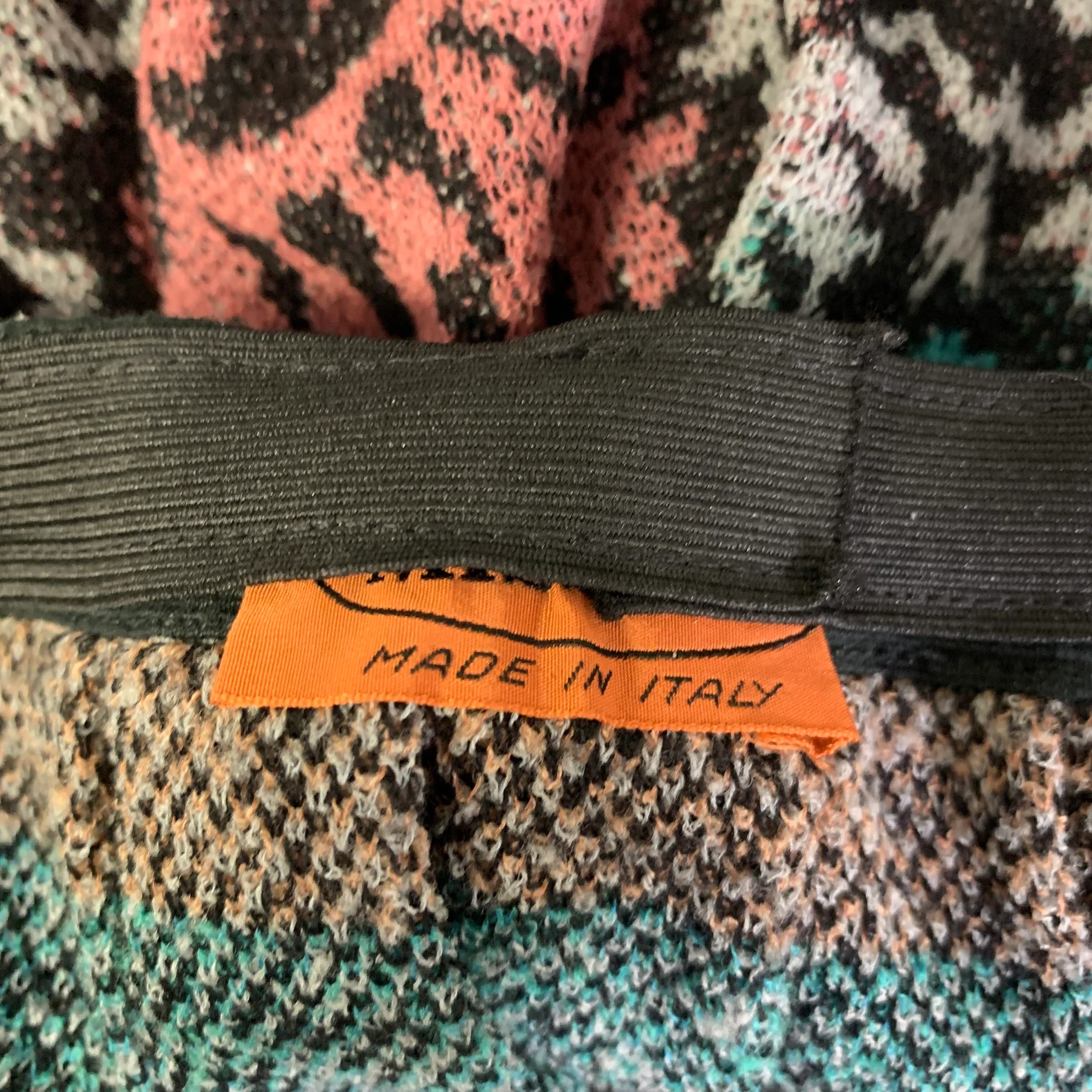 MISSONI Size S Grey Teal Wool Blend Floral Mid Calf Set - Image 8