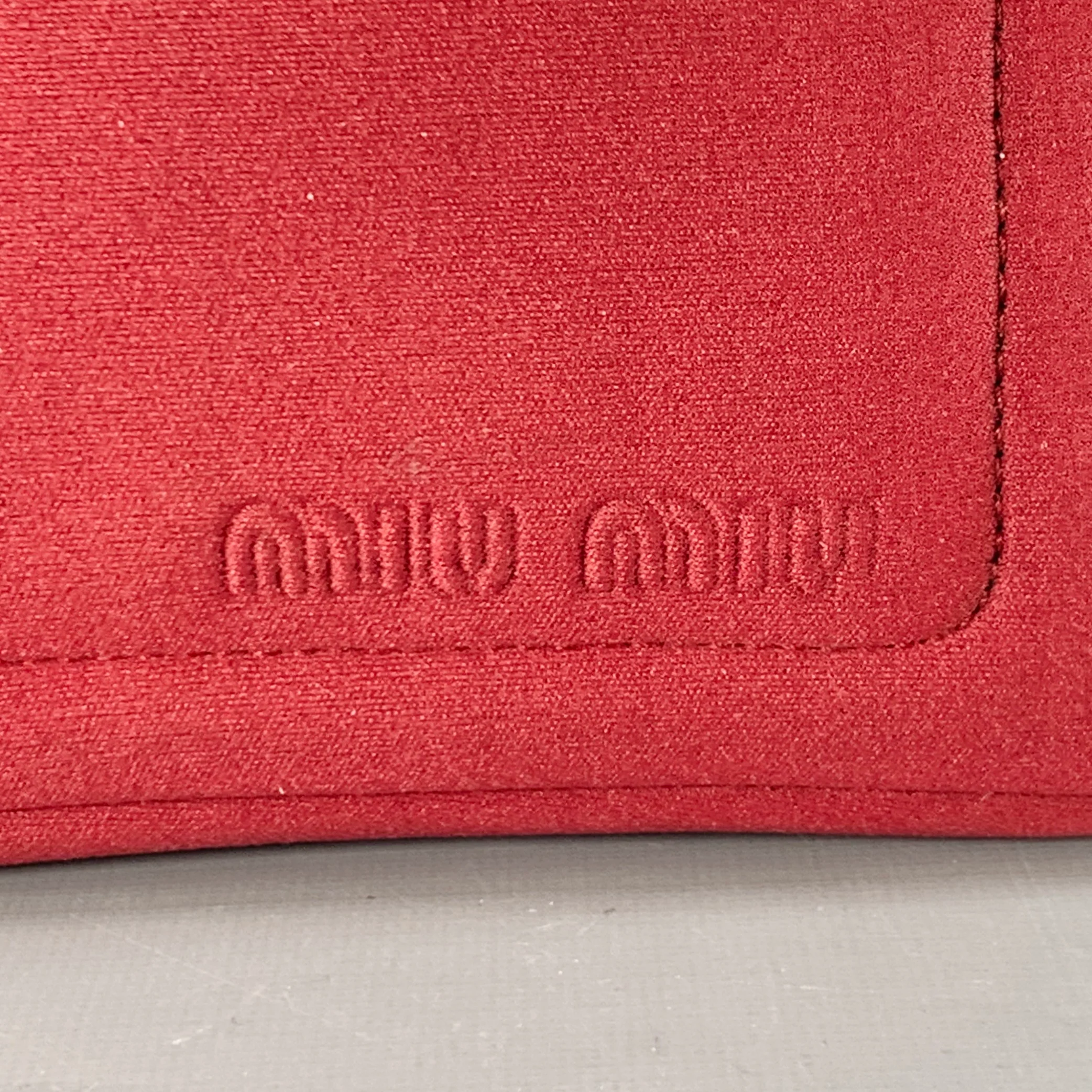 MIU MIU Burgundy Black Nylon Shoulder Bag Handbag - Image 2