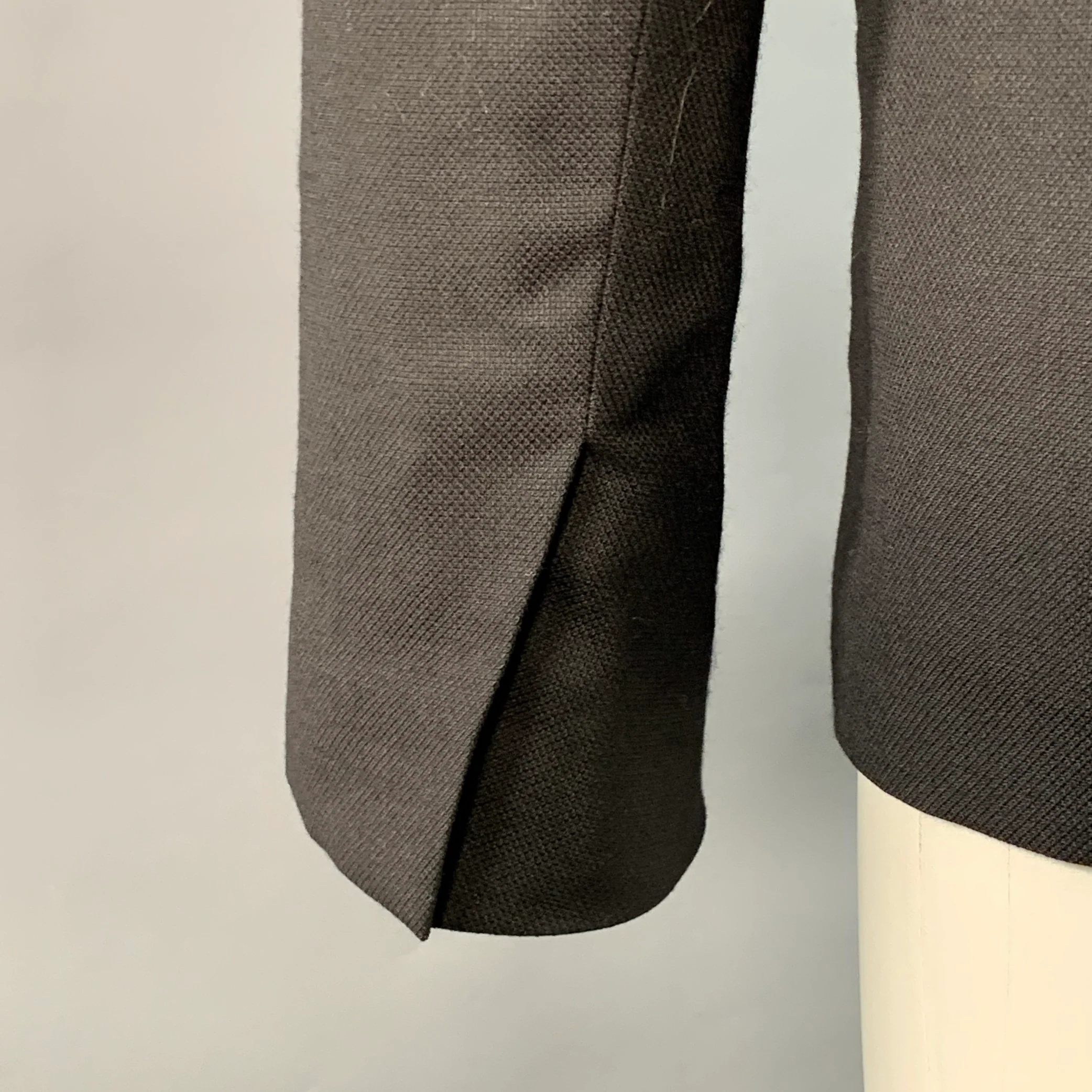 MM6 MAISON MARGIELA Size 2 Black Wool Shawl Collar Jacket Blazer - Image 5