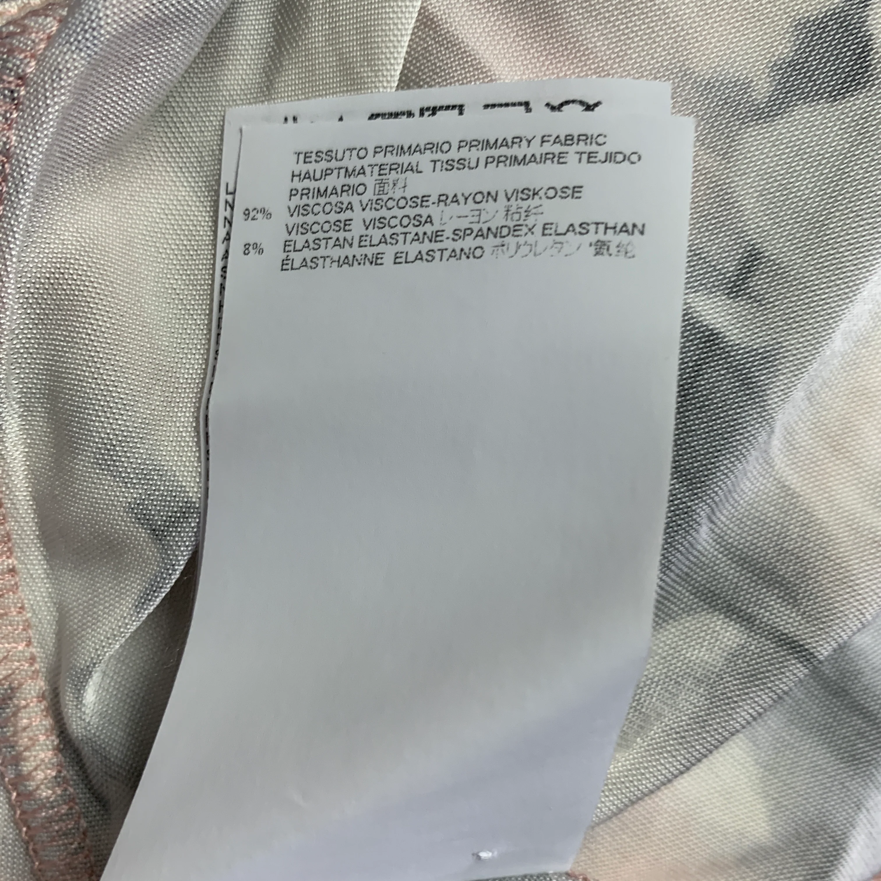 MM6 MAISON MARGIELA Size XS Cream Grey Pink Viscose Blend Floral Dress - Image 11