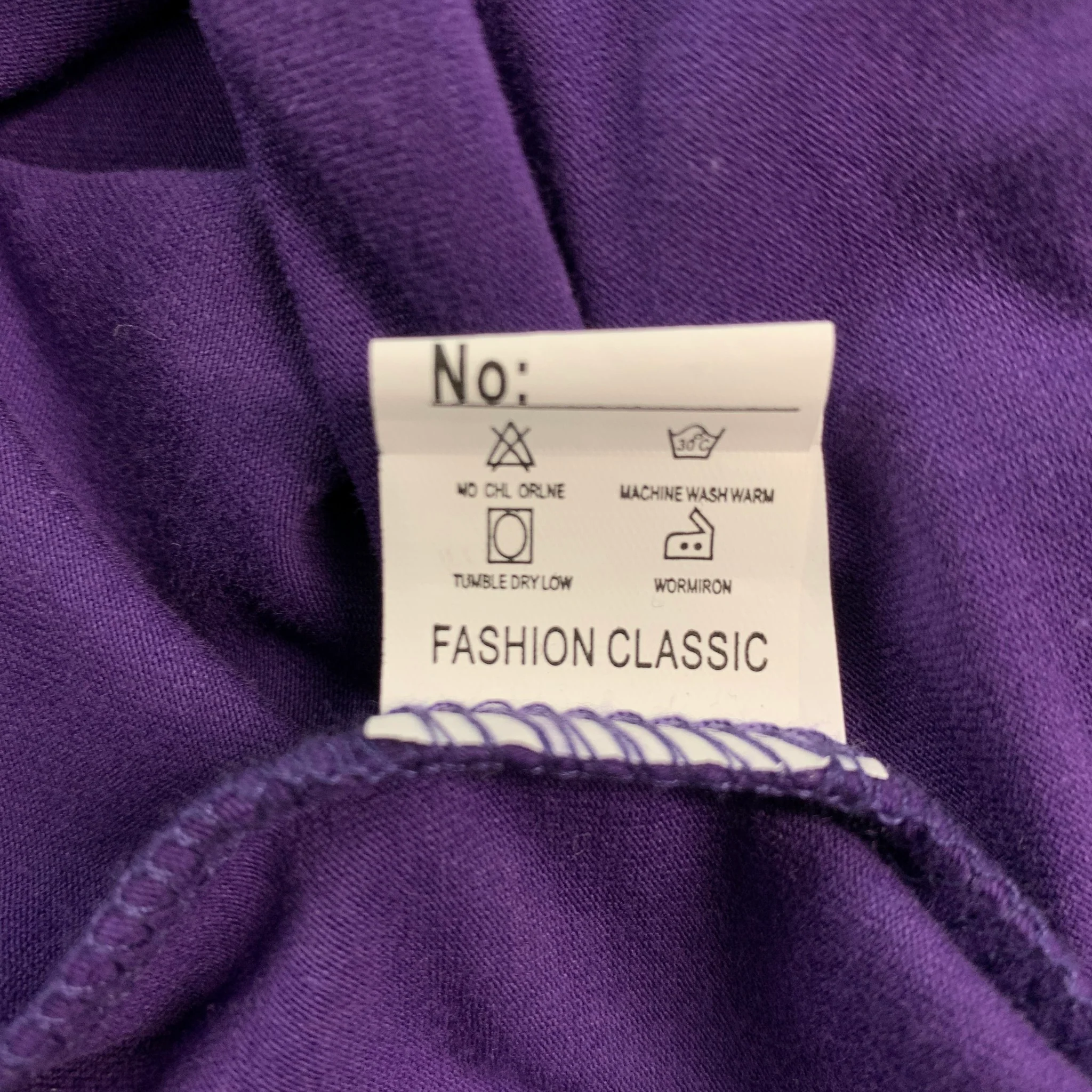MOFU FASHION Size M Purple White Mixed Fabrics Short Sleeve Shirt - Image 5
