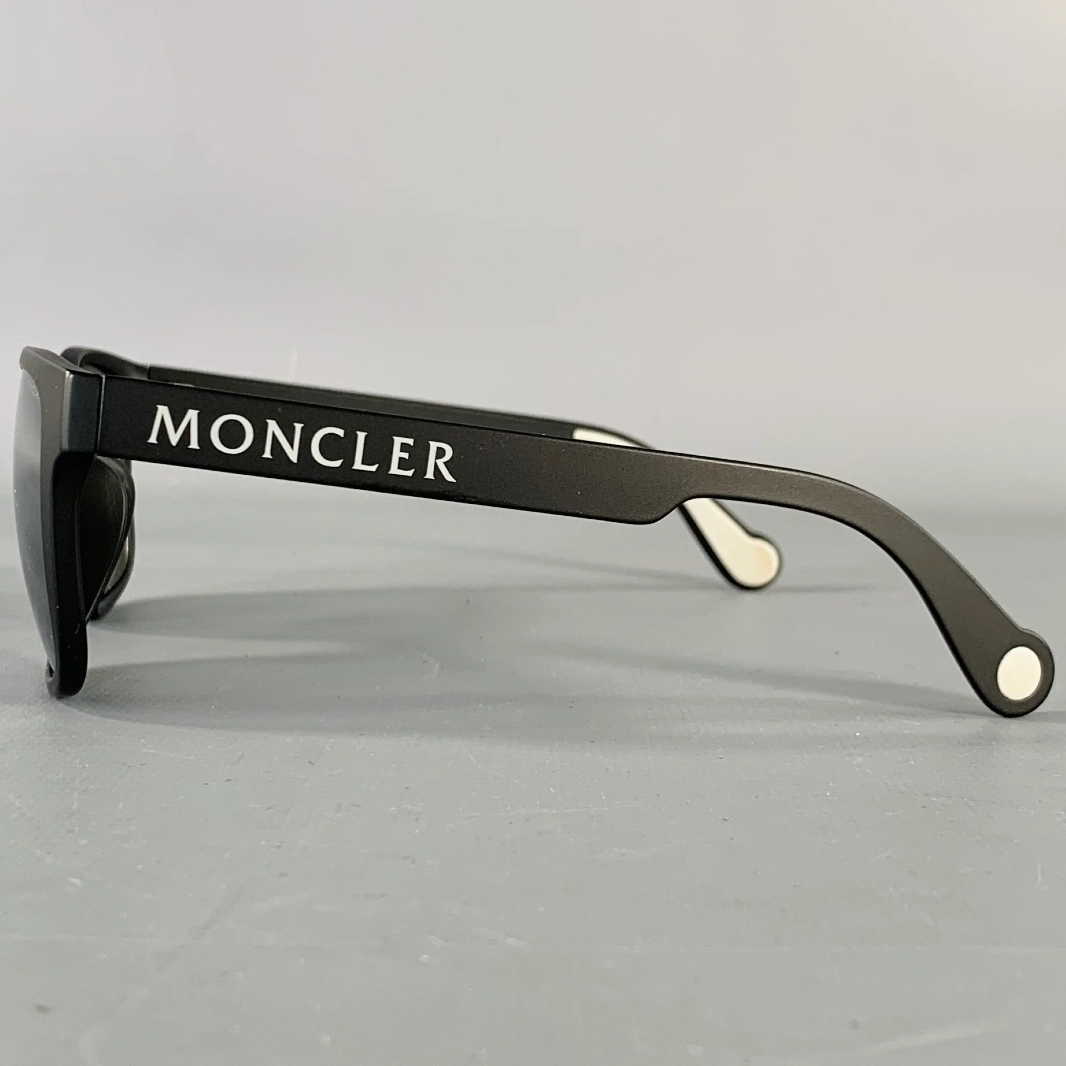 MONCLER Black Acetate Square Mirrored Sunglasses - Image 4
