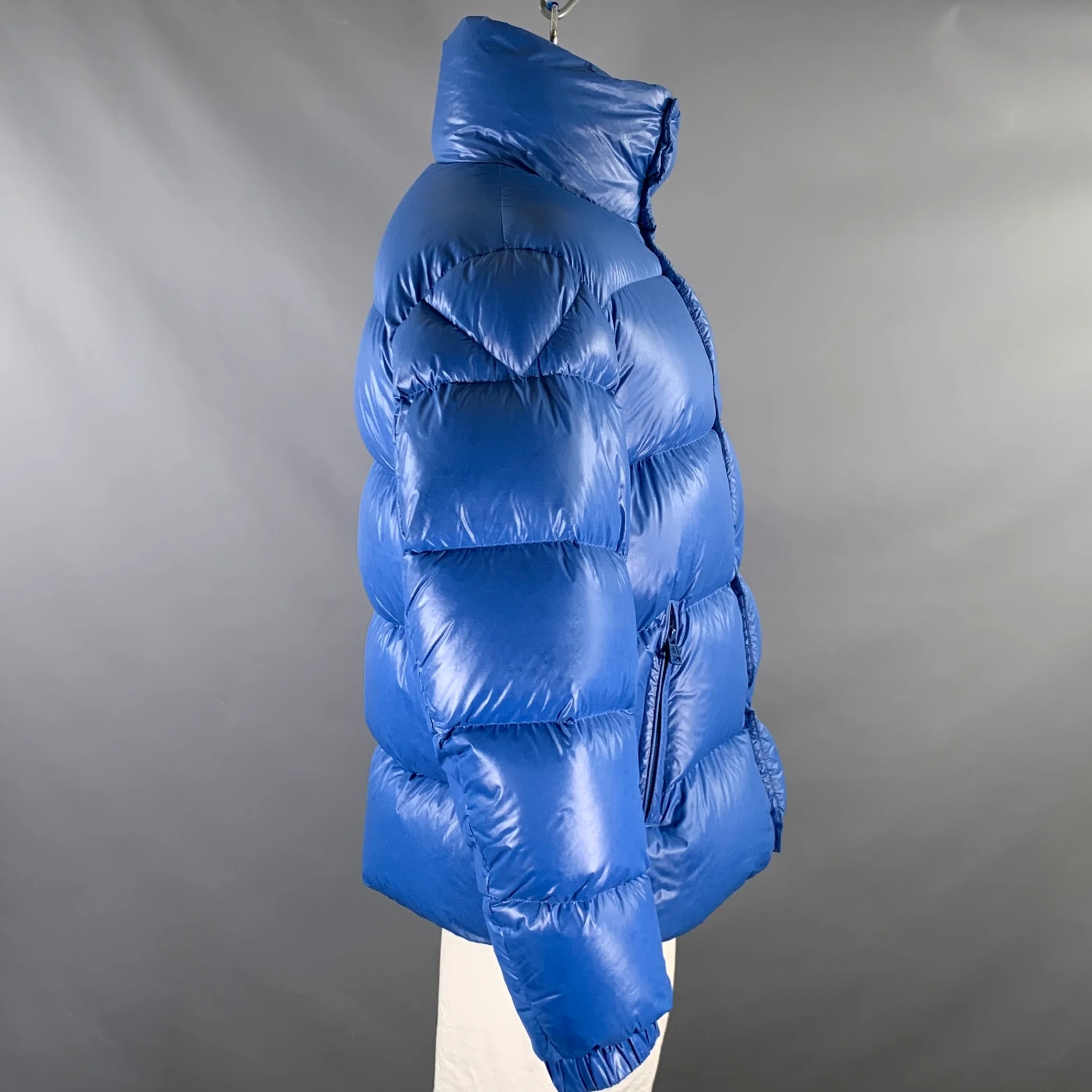 MONCLER GENIUS Size XXL Blue Green Quilted Polyamide Jacket - Image 3
