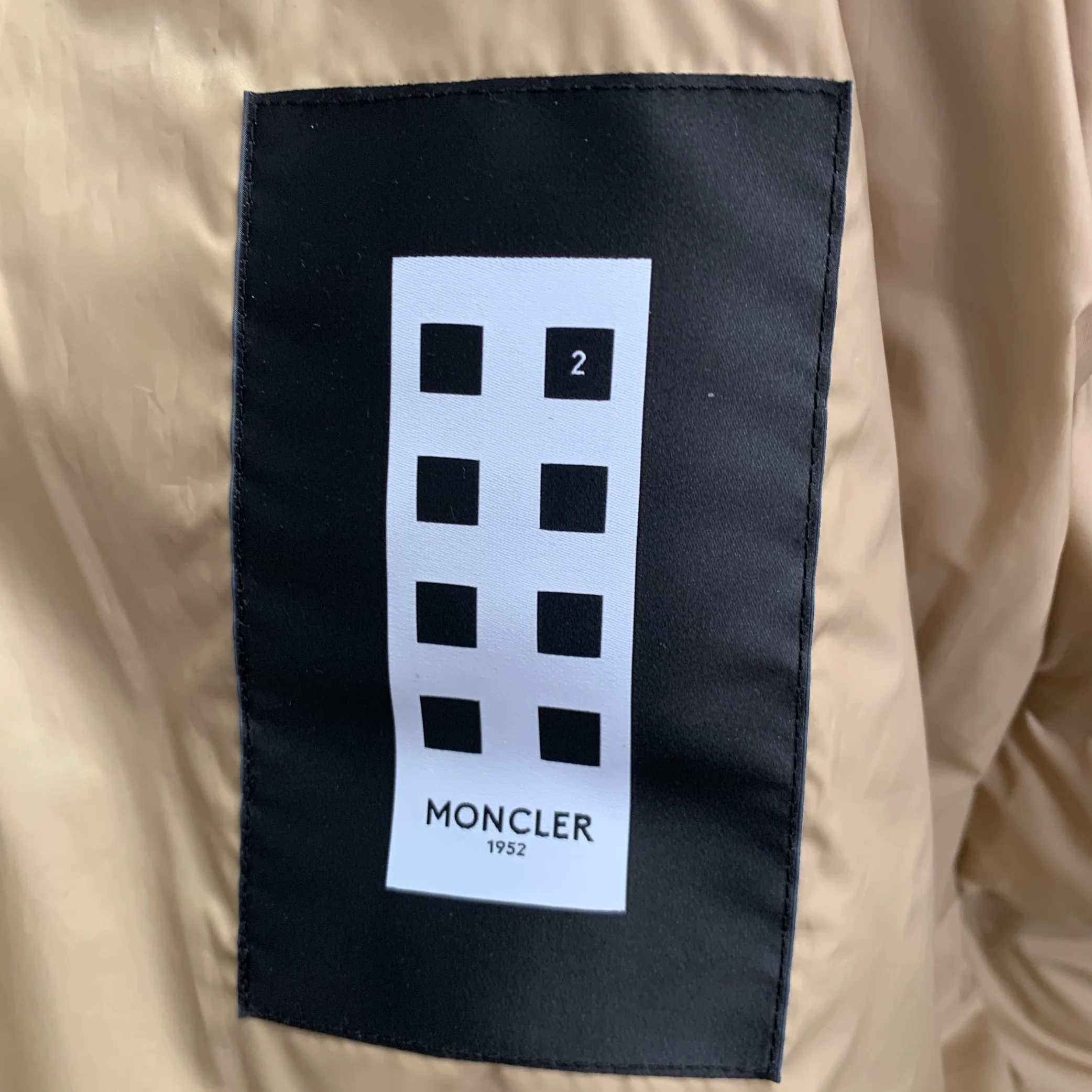 MONCLER GENIUS Size XXXL Khaki Quilted Down Filled Polyester Jacket - Image 5