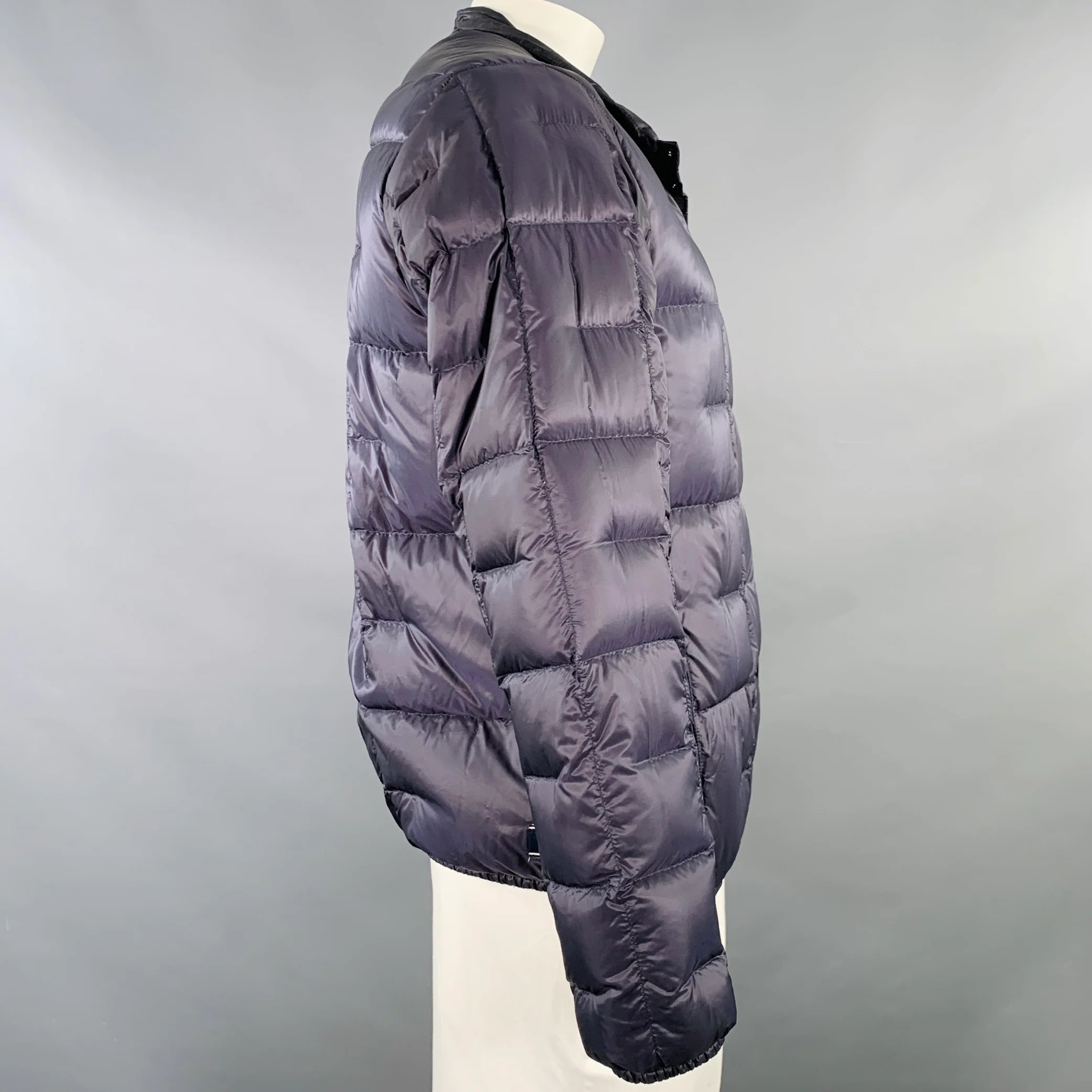 MONCLER GENIUS x FRAGMENT FW18 Size L Black White Nylon Quilted Jacket - Image 3
