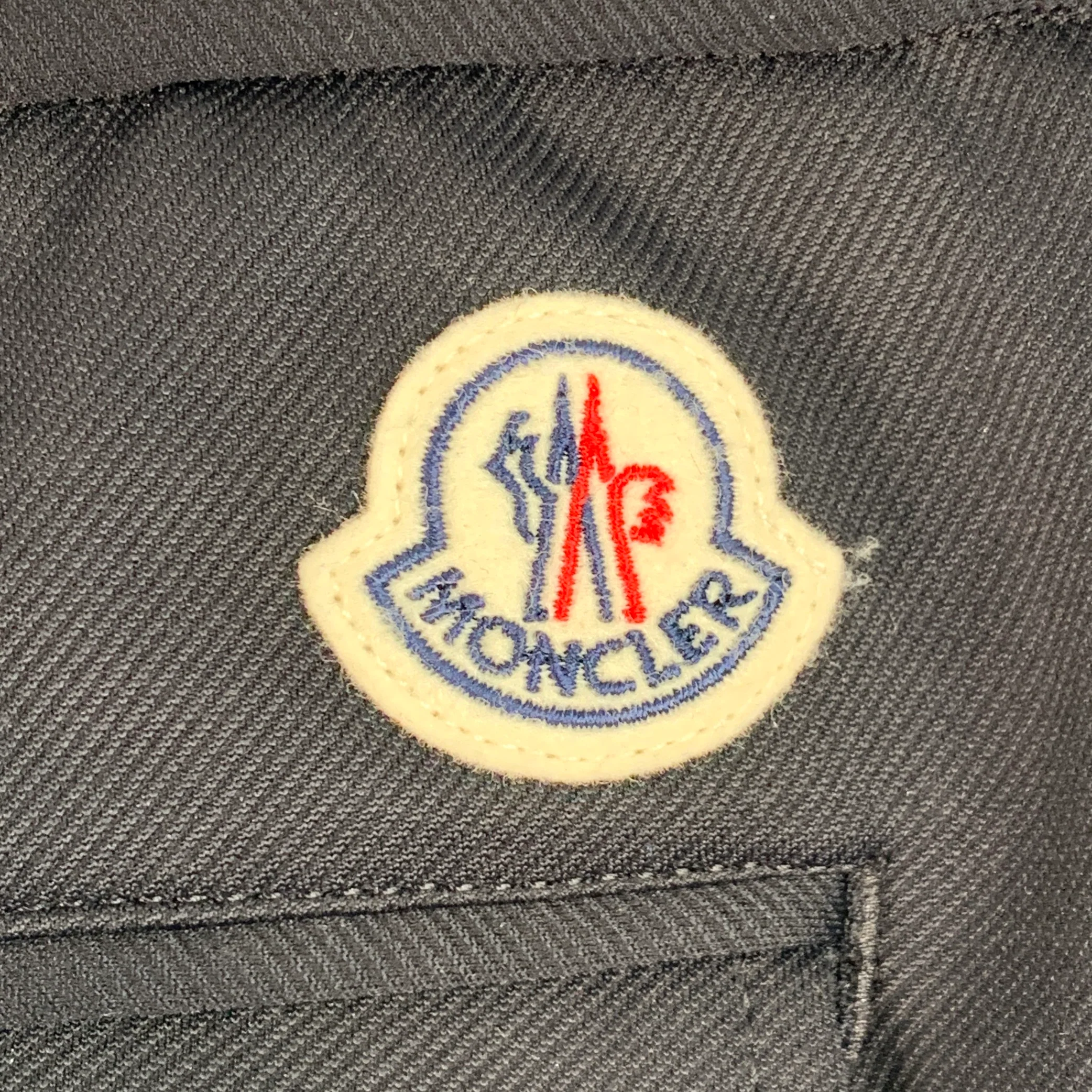 MONCLER Size 34 Black Twill Polyamide Blend Drawstring Casual Pants - Image 4