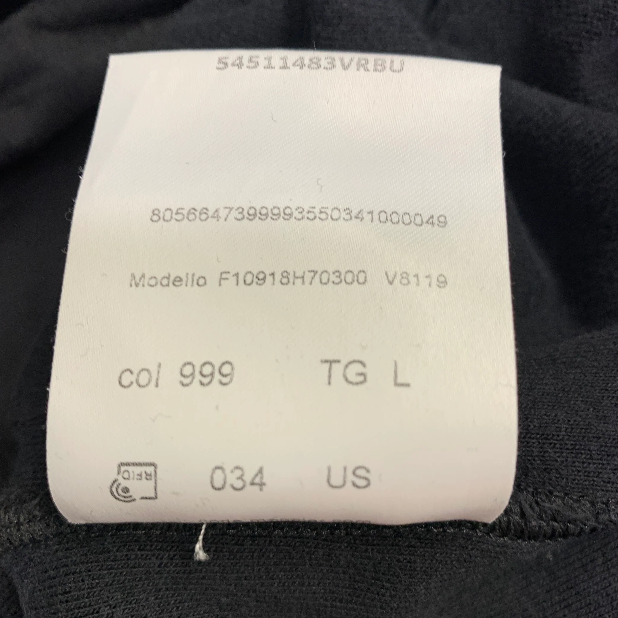 MONCLER Size L Black Terrycloth Cotton Drawstring Shorts - Image 13