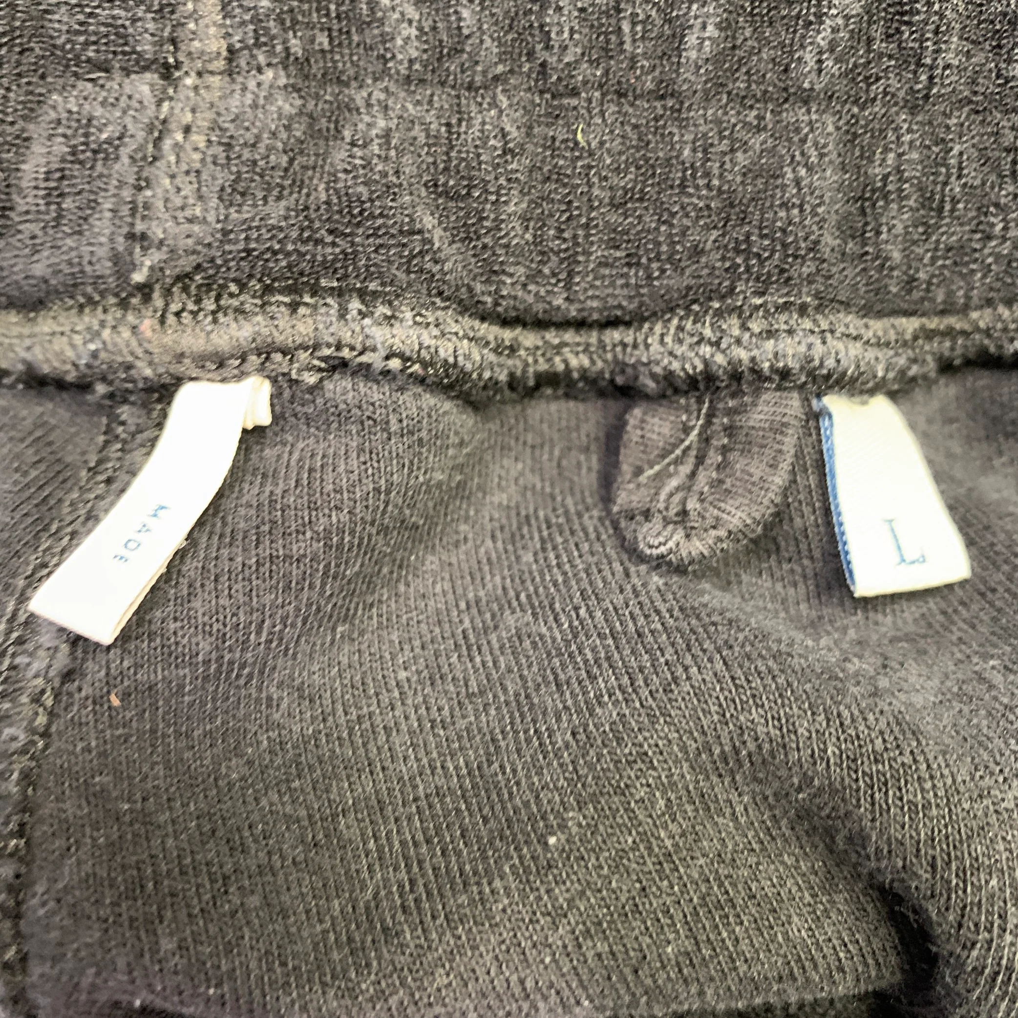 MONCLER Size L Black Terrycloth Cotton Drawstring Shorts - Image 5