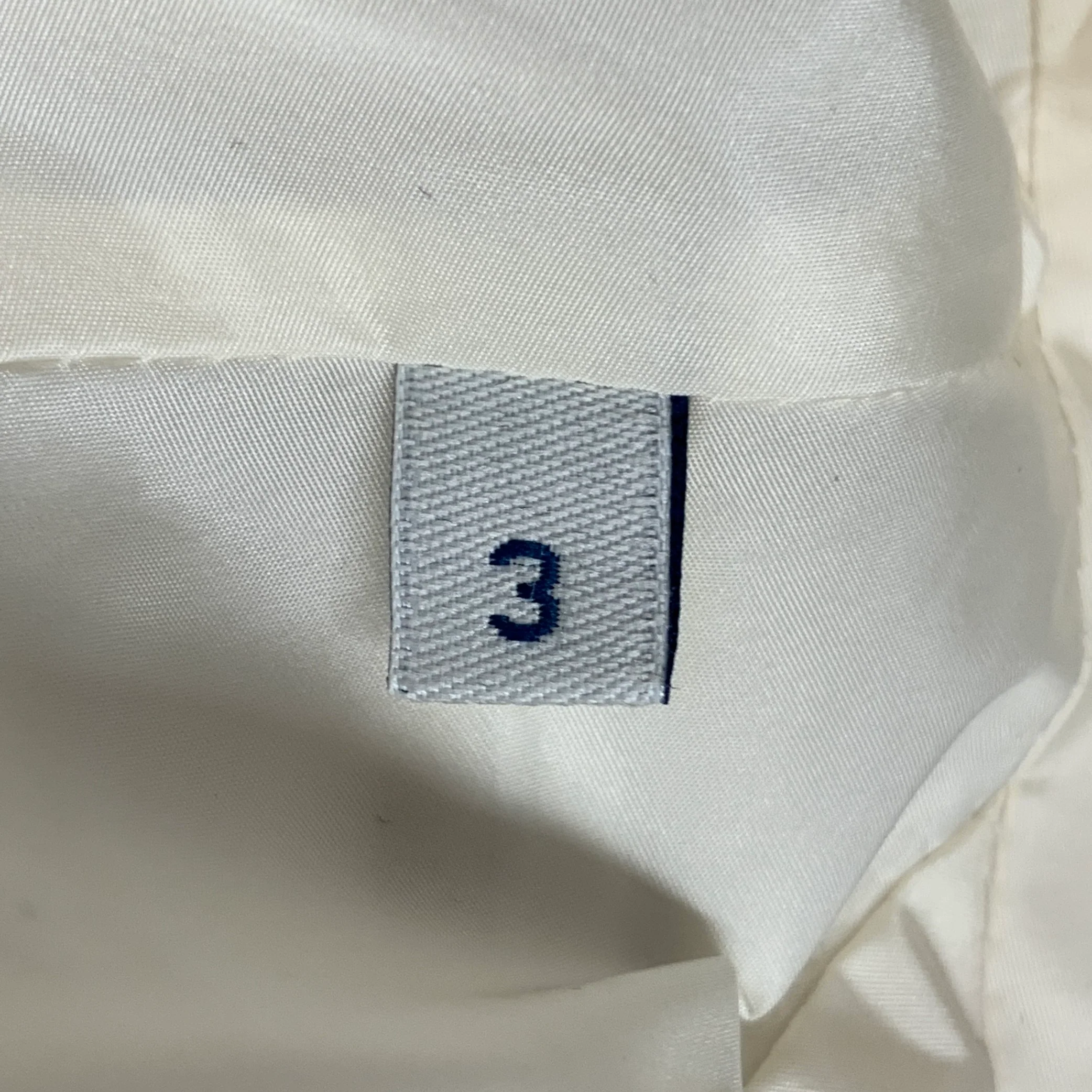 MONCLER Size L Off White Cotton Silk Cut Out Parka Jacket - Image 6