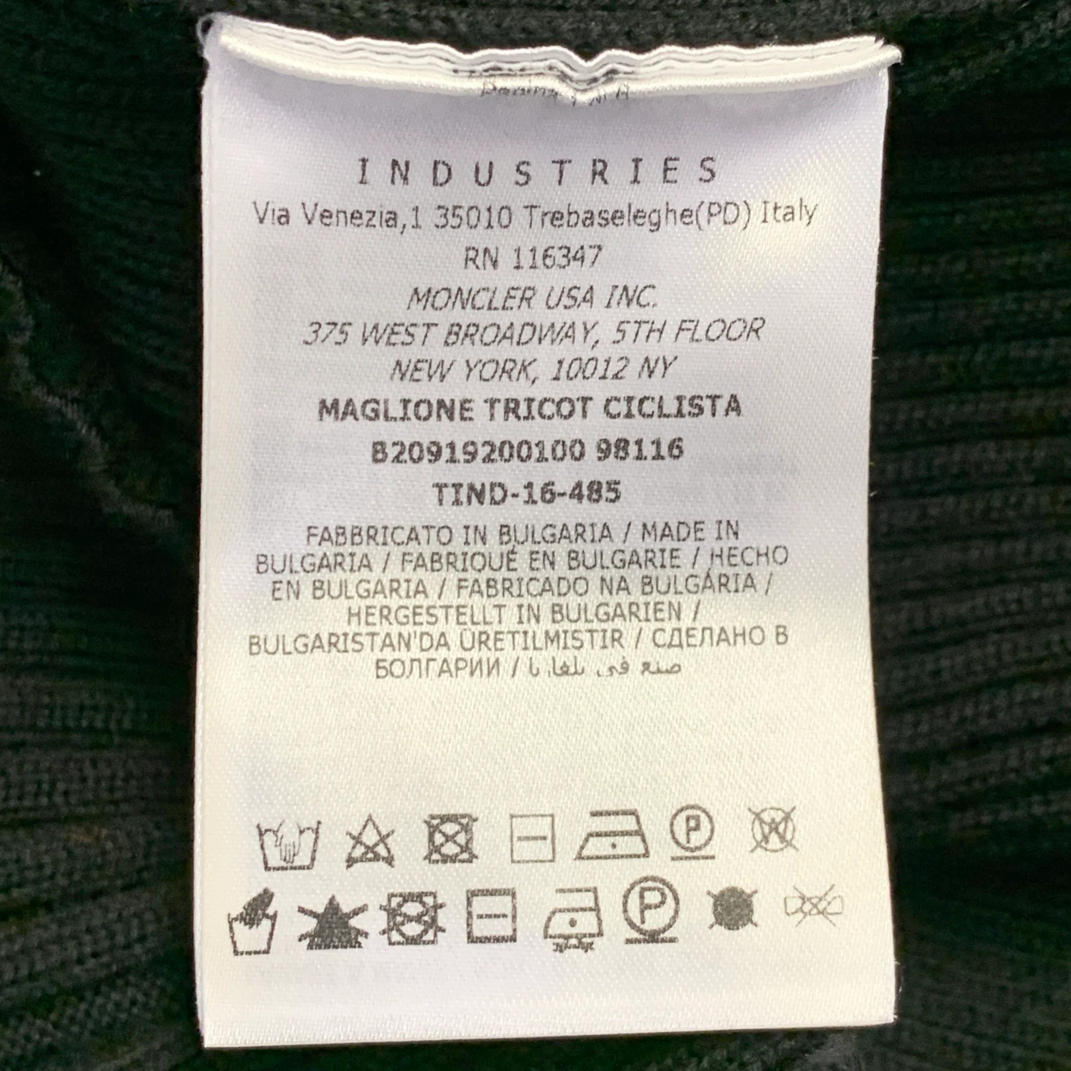MONCLER Size M Black Rib Knit Virgin Wool Turtleneck Sweater - Image 6
