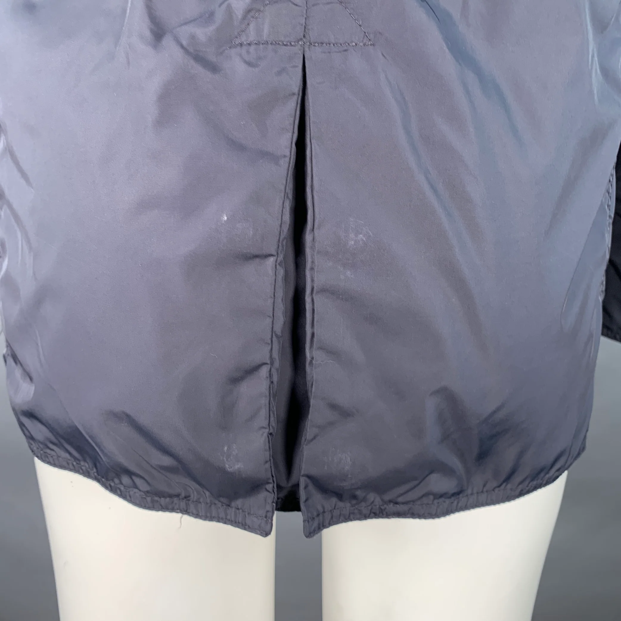 MONCLER Size M Navy Nylon Zip Buttons Windbreaker Jacket - Image 6