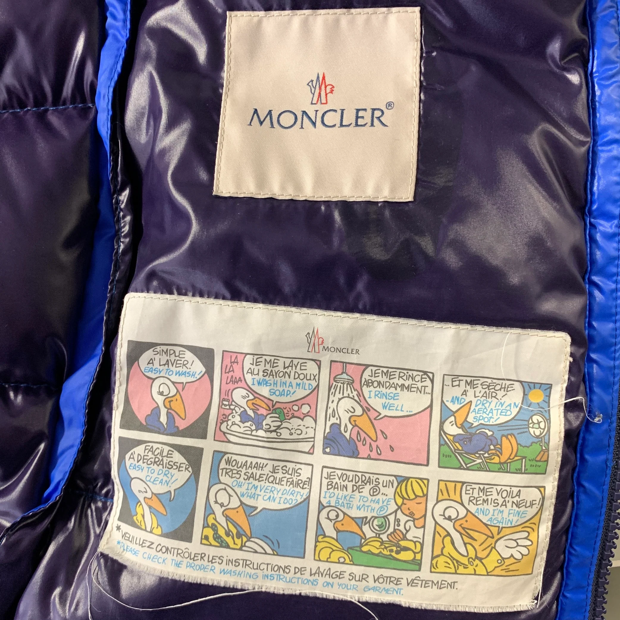 MONCLER Size S Blue Quilted Polyamide Down Filled Vest - Image 5