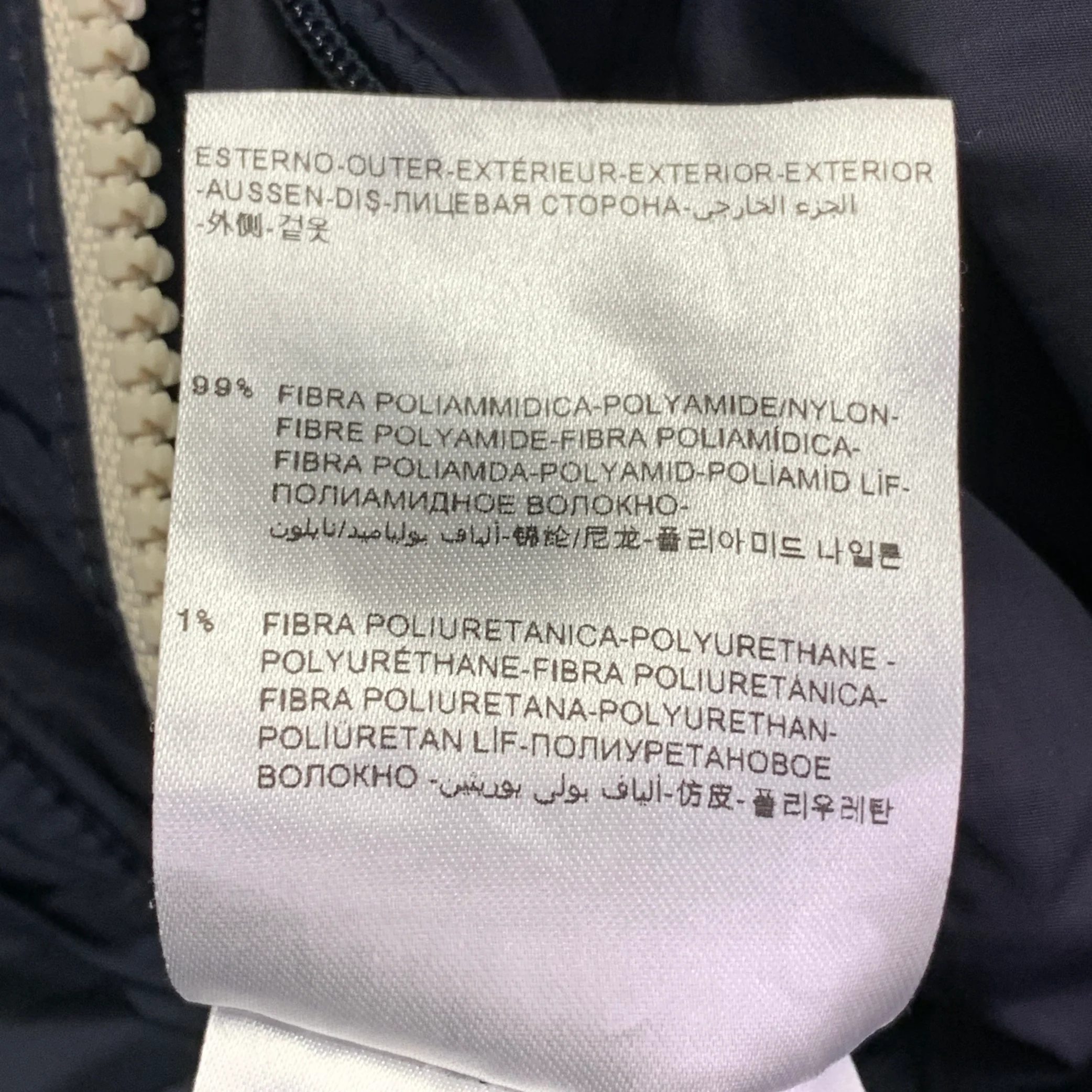 MONCLER Size S Navy Polyamide Blend Zip Up Jacket - Image 12