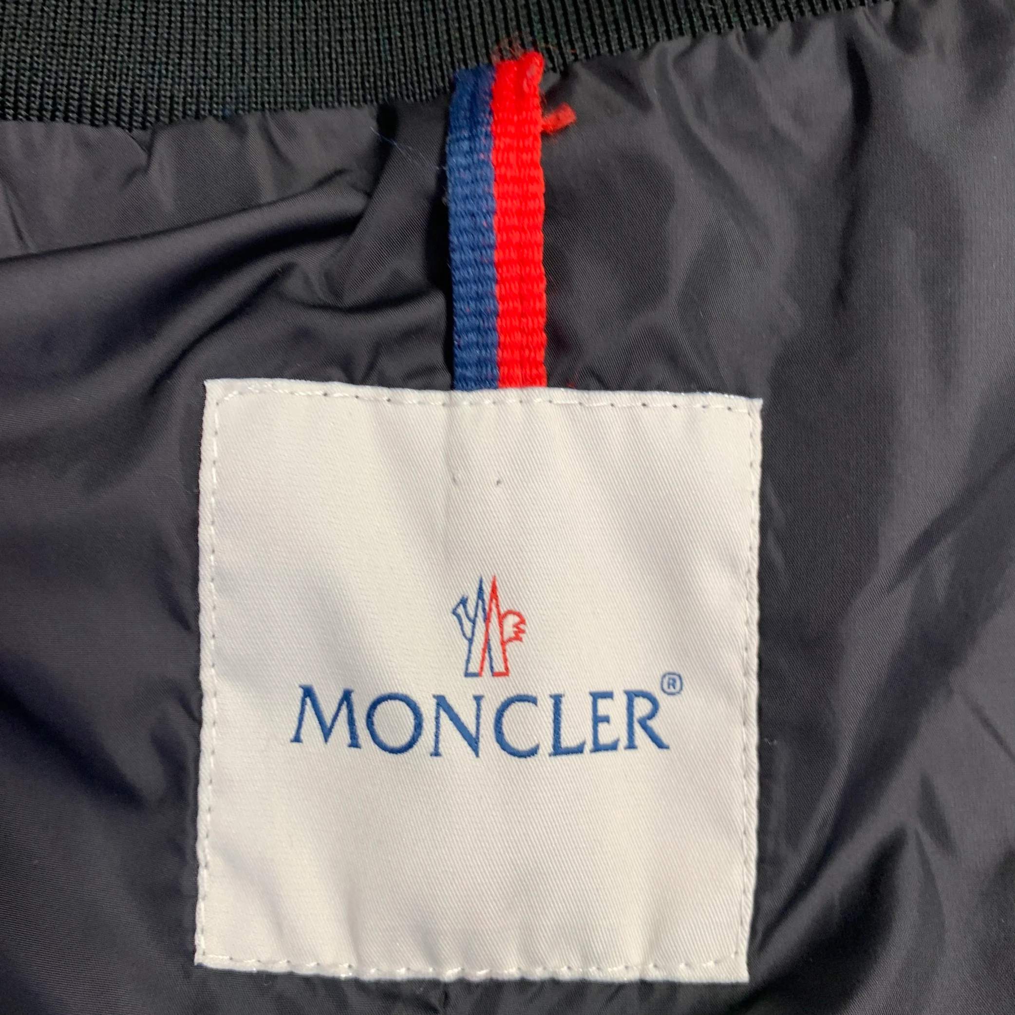 MONCLER Size XXXL Black White Polyamide Jacket - Image 5