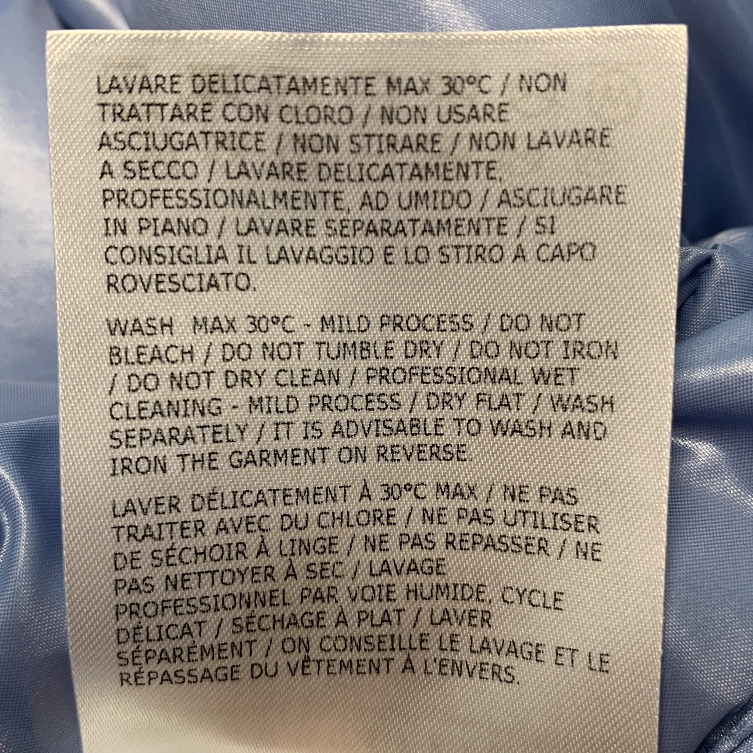 MONCLER Size XXXL Light Blue Quilted Polyamide Zip Up Jacket - Image 14