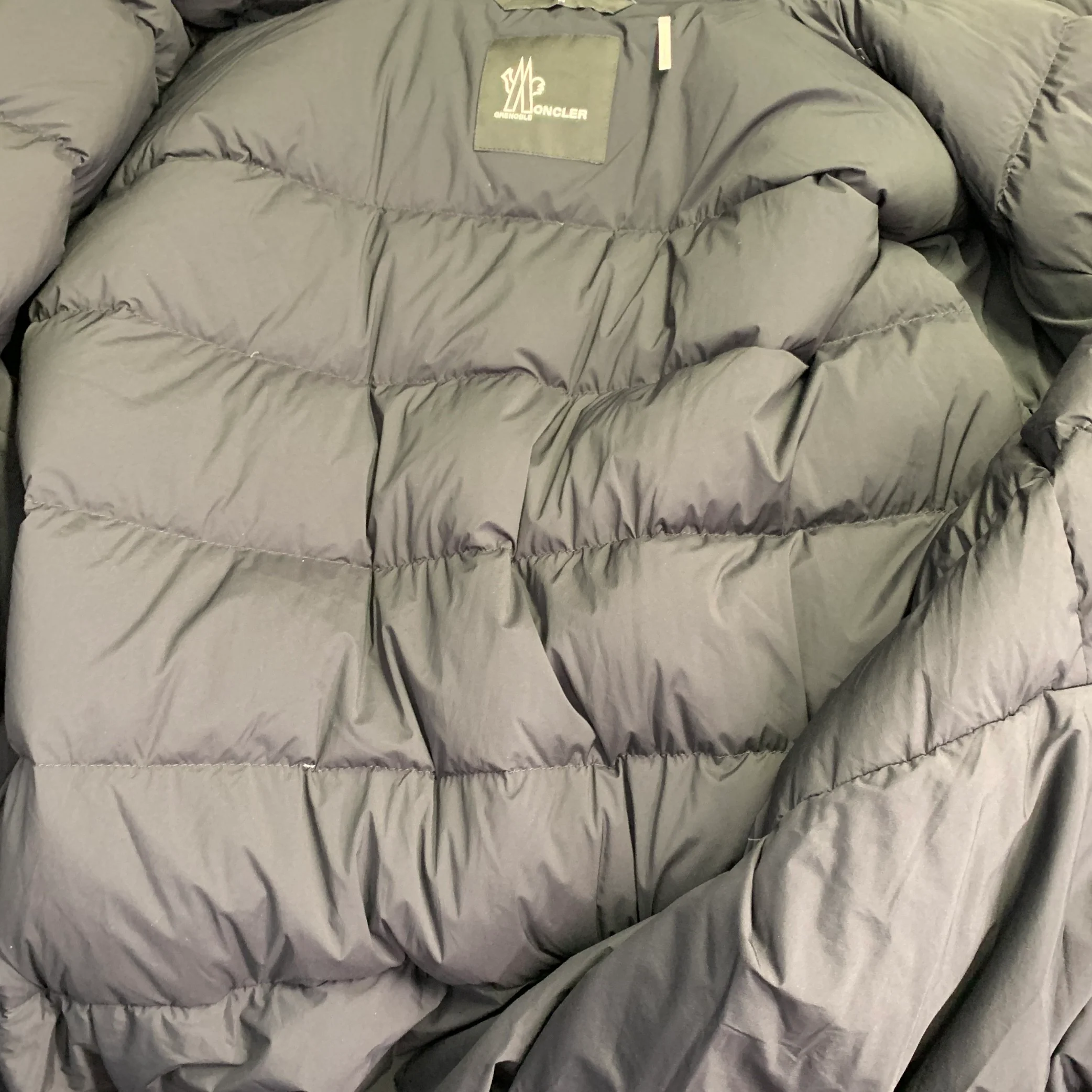 MONCLER Size XXXL Praz Black Nylon Blend Hooded Coat - Image 10