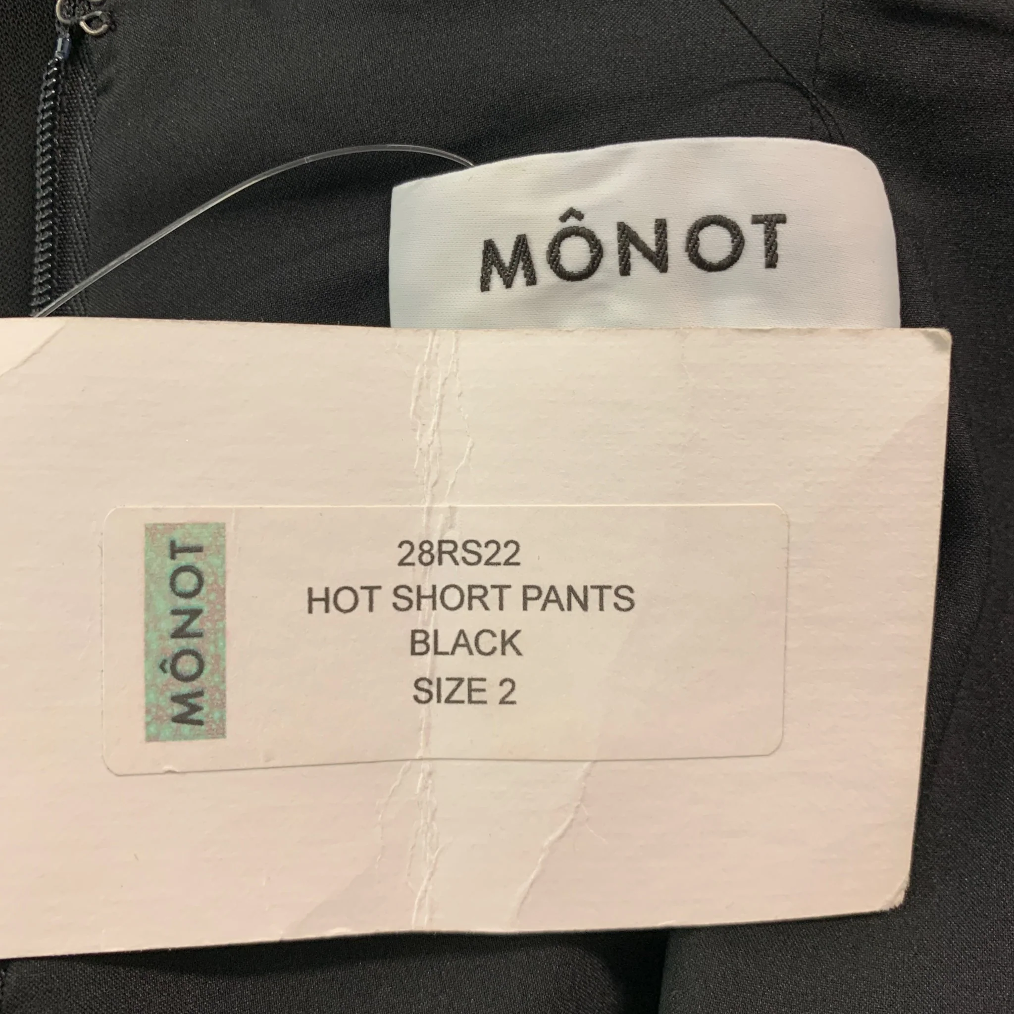 MONOT Size 2 Black Triacetate Blend High Waisted Shorts - Image 5