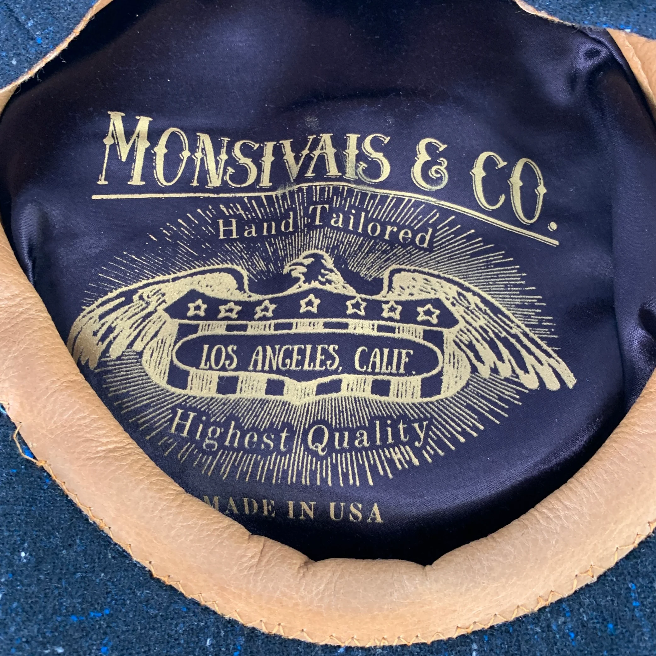 MONSIVAIS & CO. Size One Size Black Blue Canvas wool Hats - Image 6