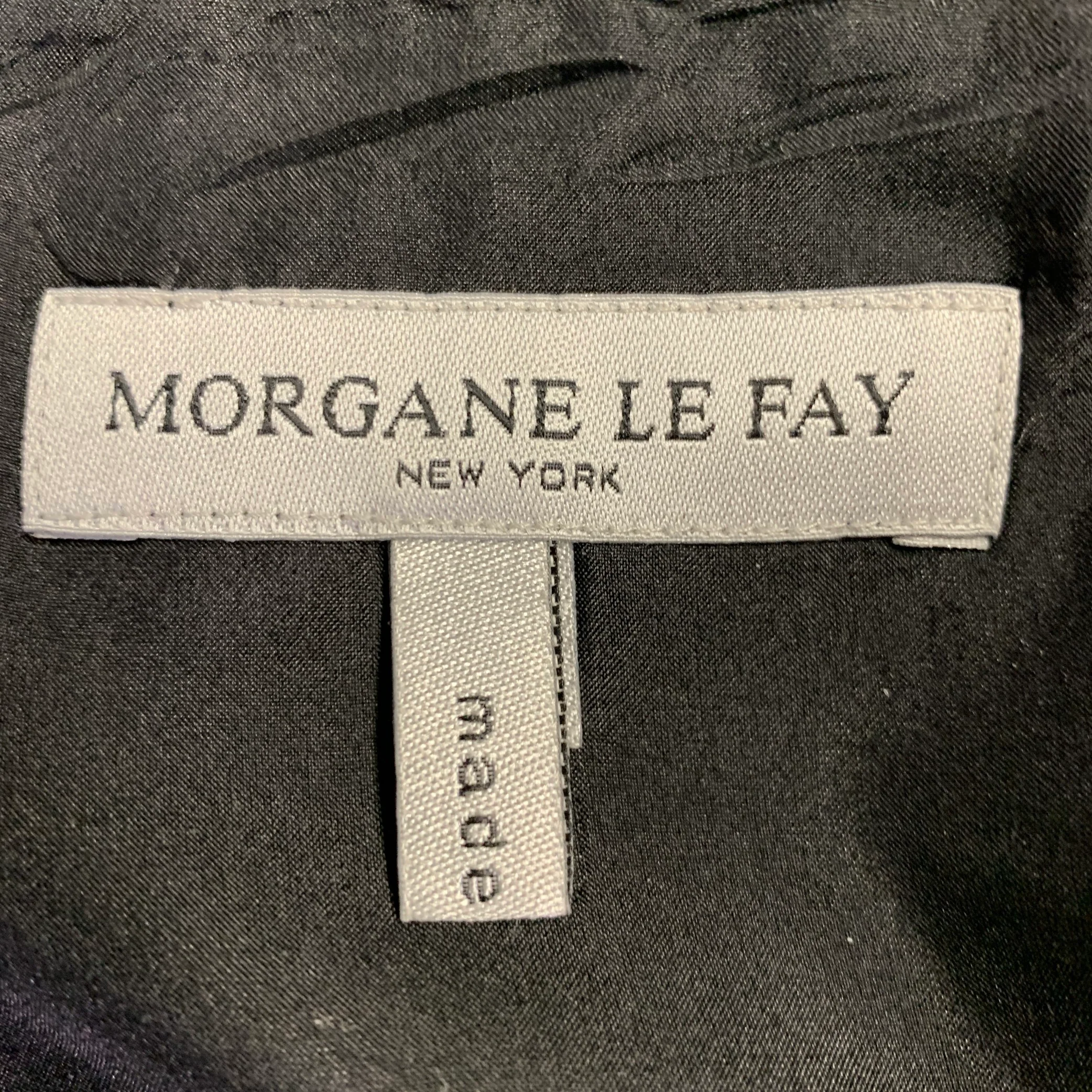 MORGANE LE FAY Size S Black Cotton Crochet Tiered Knee Length Skirt - Image 3