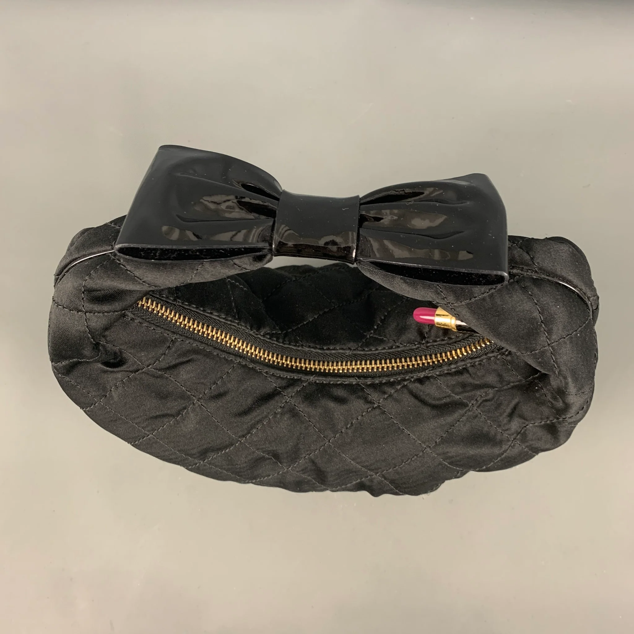 MOSCHINO Black Quilted Mini Handbag & Leather Goods - Image 2