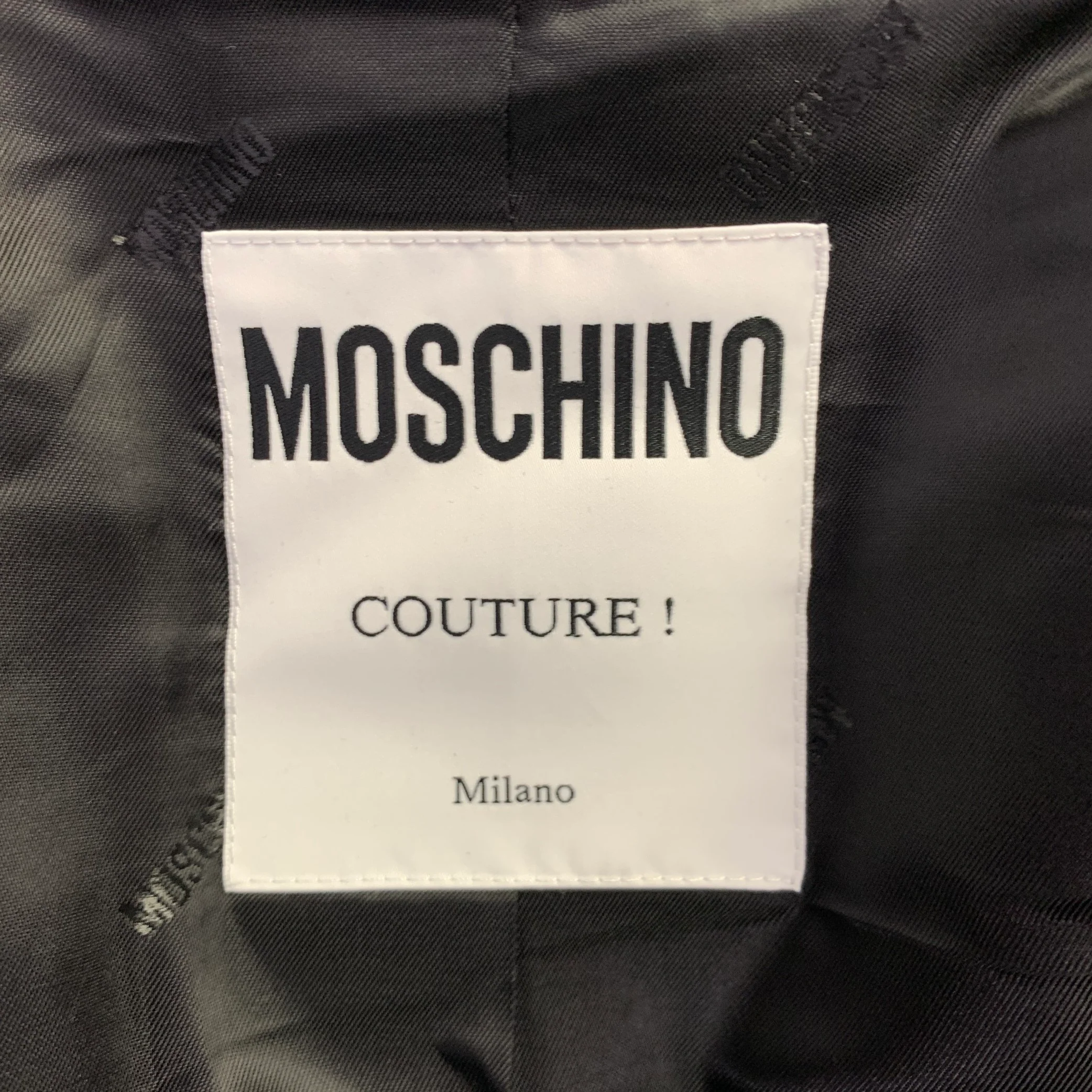 MOSCHINO COUTURE Size 42 Black Studded Wool Notch Lapel Sport Coat - Image 6